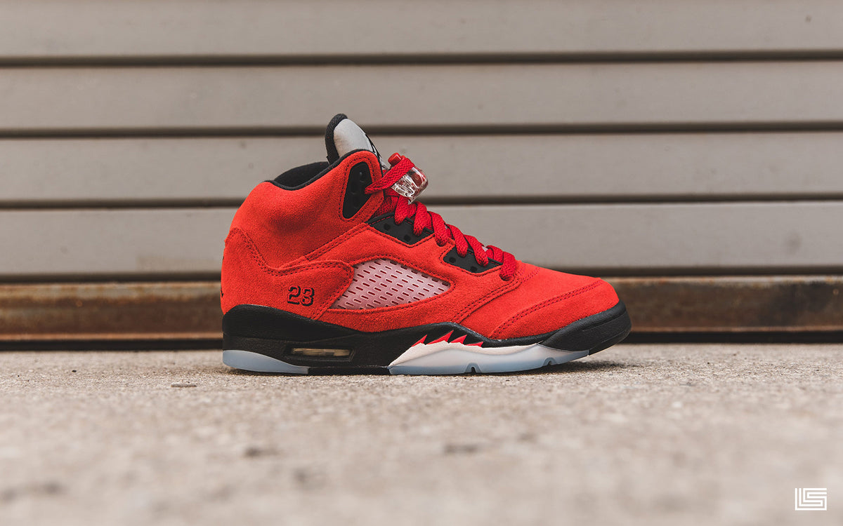 jordan 5 raging bull on feet