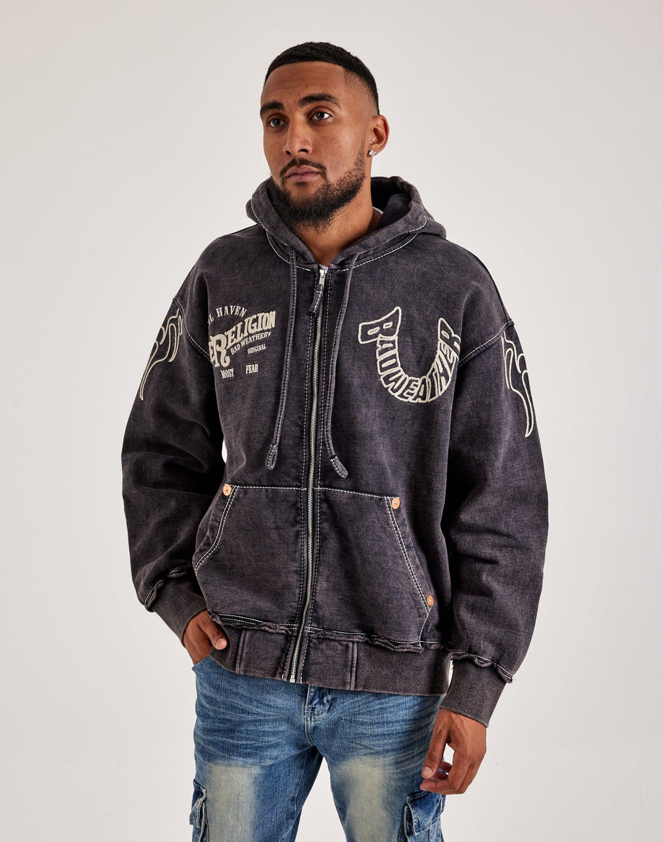 True religion fashion zip hoodie