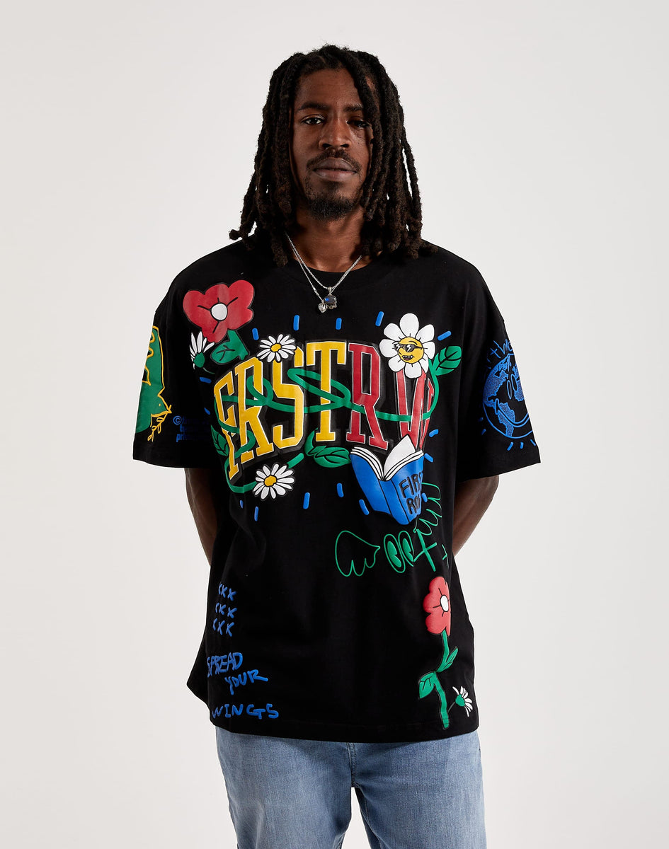 First Row Flower Puff Print Tee