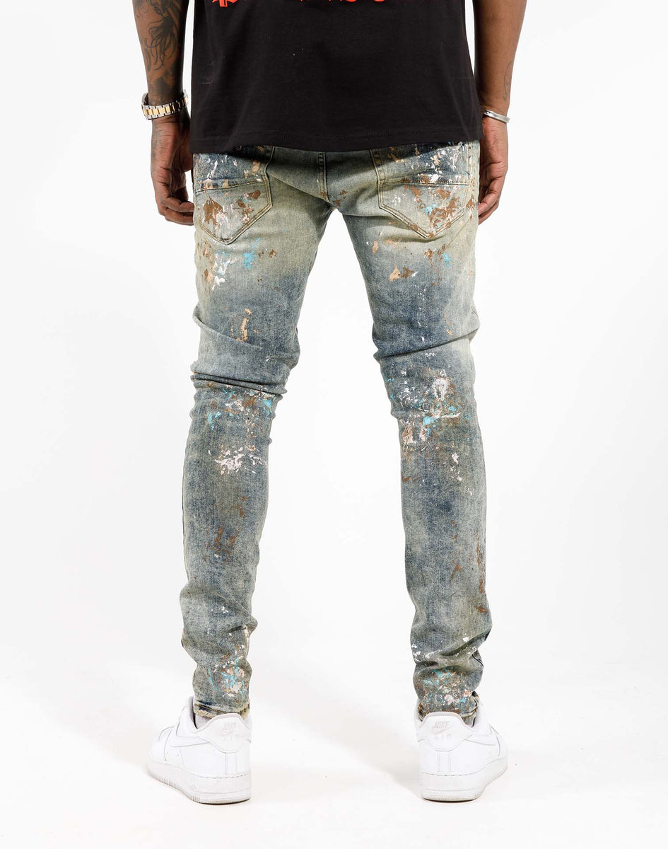 Jordan Craig Paint Rip And Repair Jeans – Dtlr