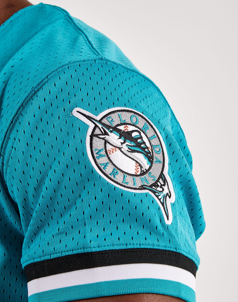 Andre Dawson Florida Marlins Mitchell & Ness Cooperstown Collection Mesh  Batting Practice Button-Up Jersey - Teal