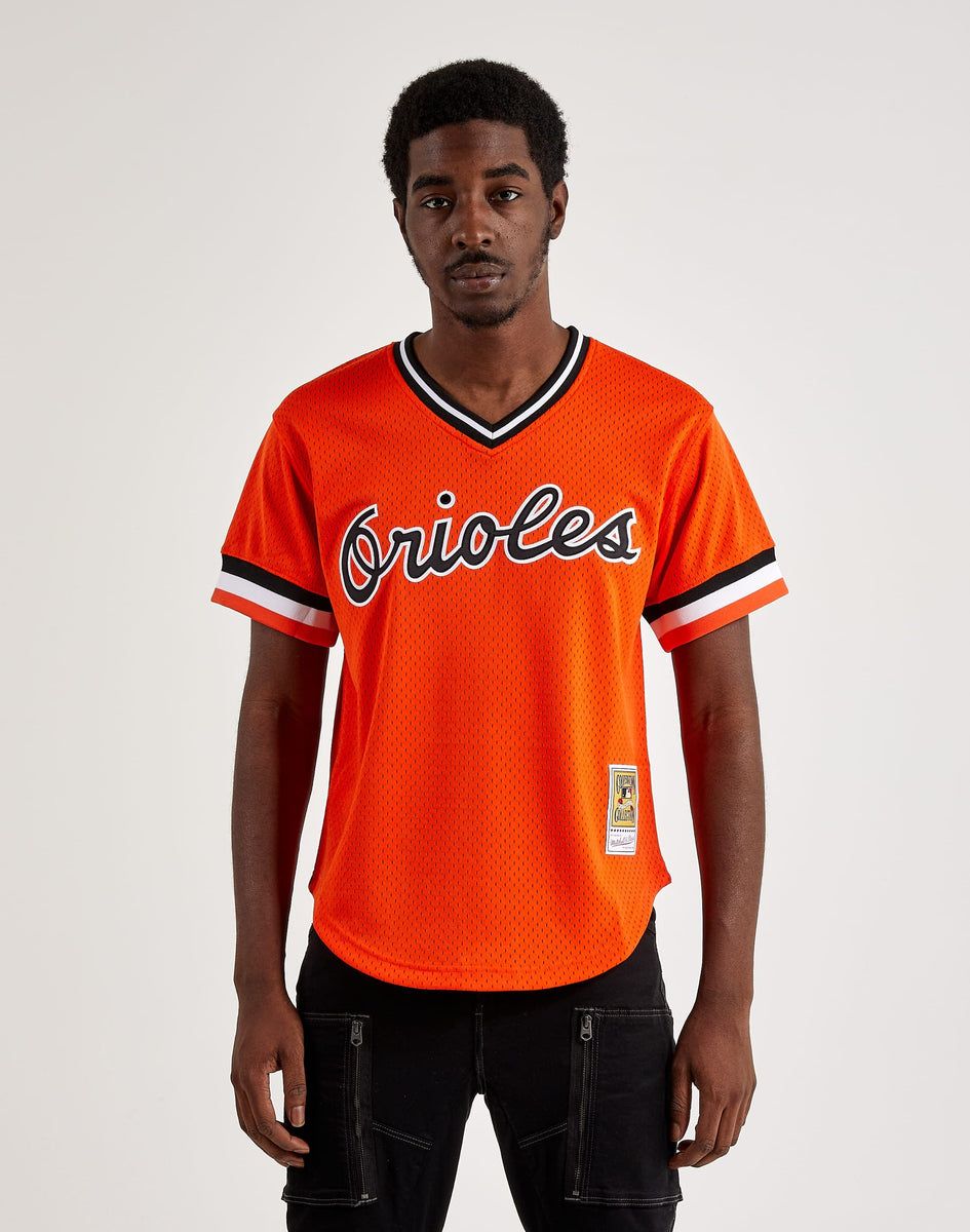 Mitchell & Ness MLB BALTIMORE ORIOLES MESH V-NECK JERSEY – DTLR