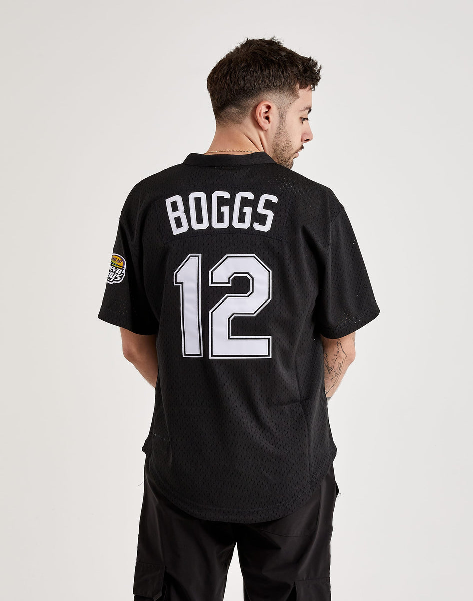 RAYS MEN'S BLACK DEVIL RAYS WADE BOGGS 25TH MITCHELL AND NESS PULLOVER –  The Bay Republic