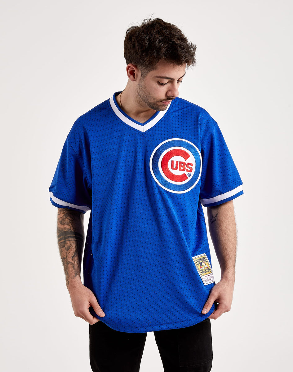 Men's Mitchell and Ness Chicago Cubs #8 Andre Dawson Authentic Blue  Throwback MLB Jersey