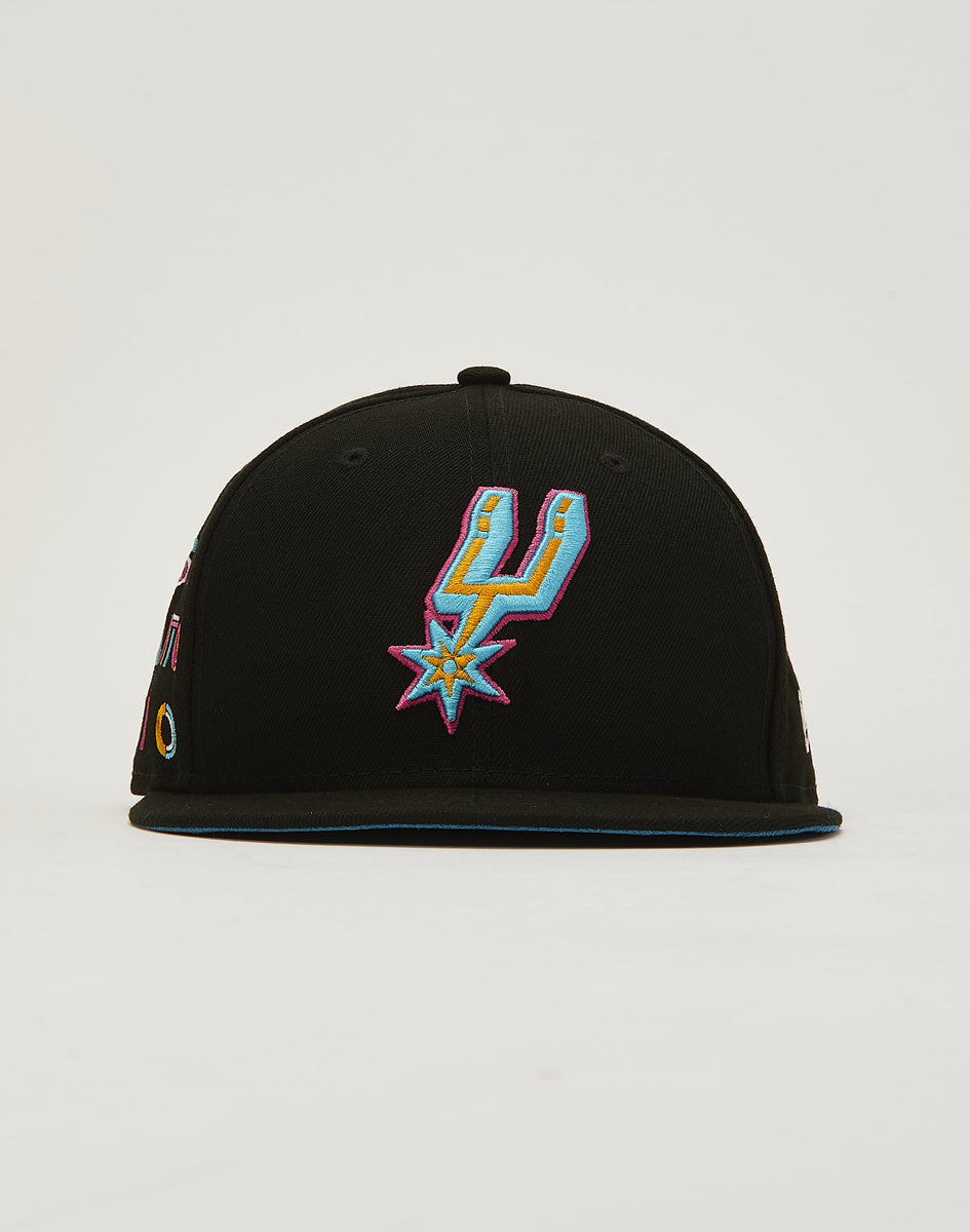 San Antonio Spurs New Era Upside Down Logo 9FIFTY Snapback Hat - Black