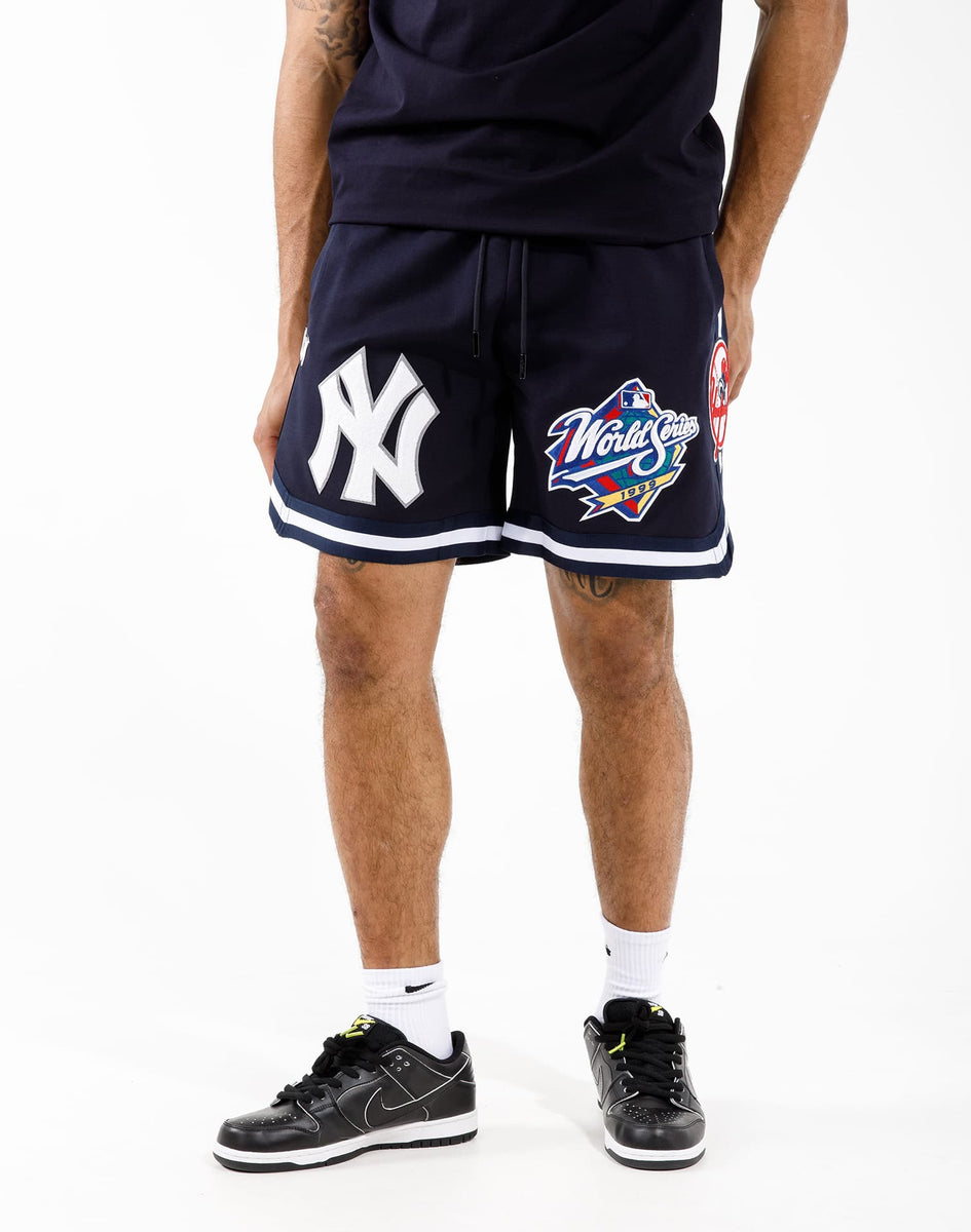 Pro Standard Men's New York Yankees Pinstripe Woven Shorts - Navy