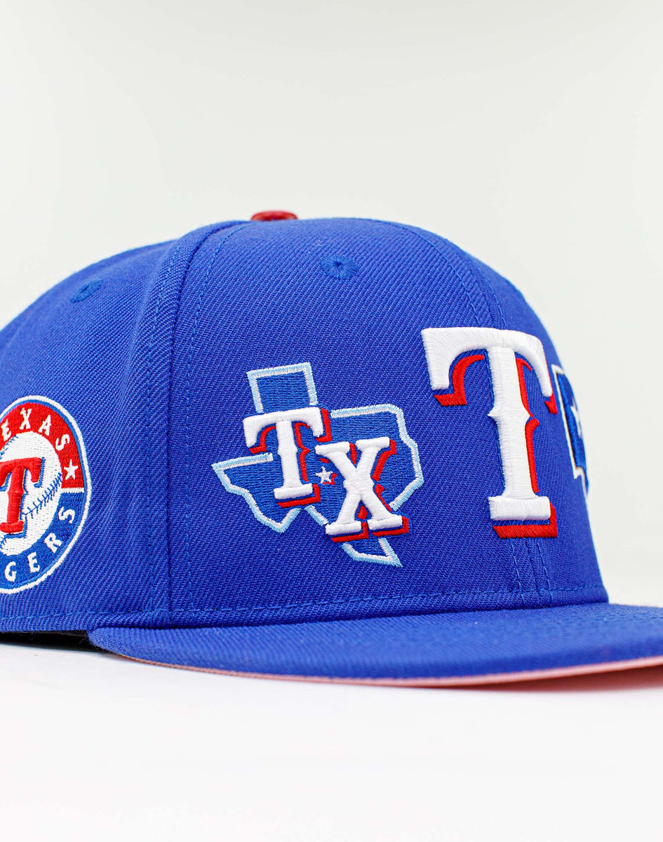 Mens White F4784214 Texas Rangers Pro Standard Logo Snapback Hat