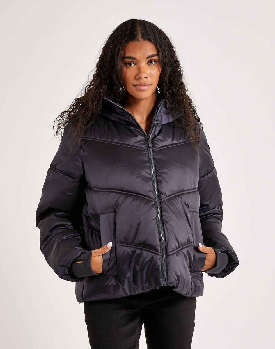 Womens UGG® Ronney Cropped Puffer Jacket - Tar