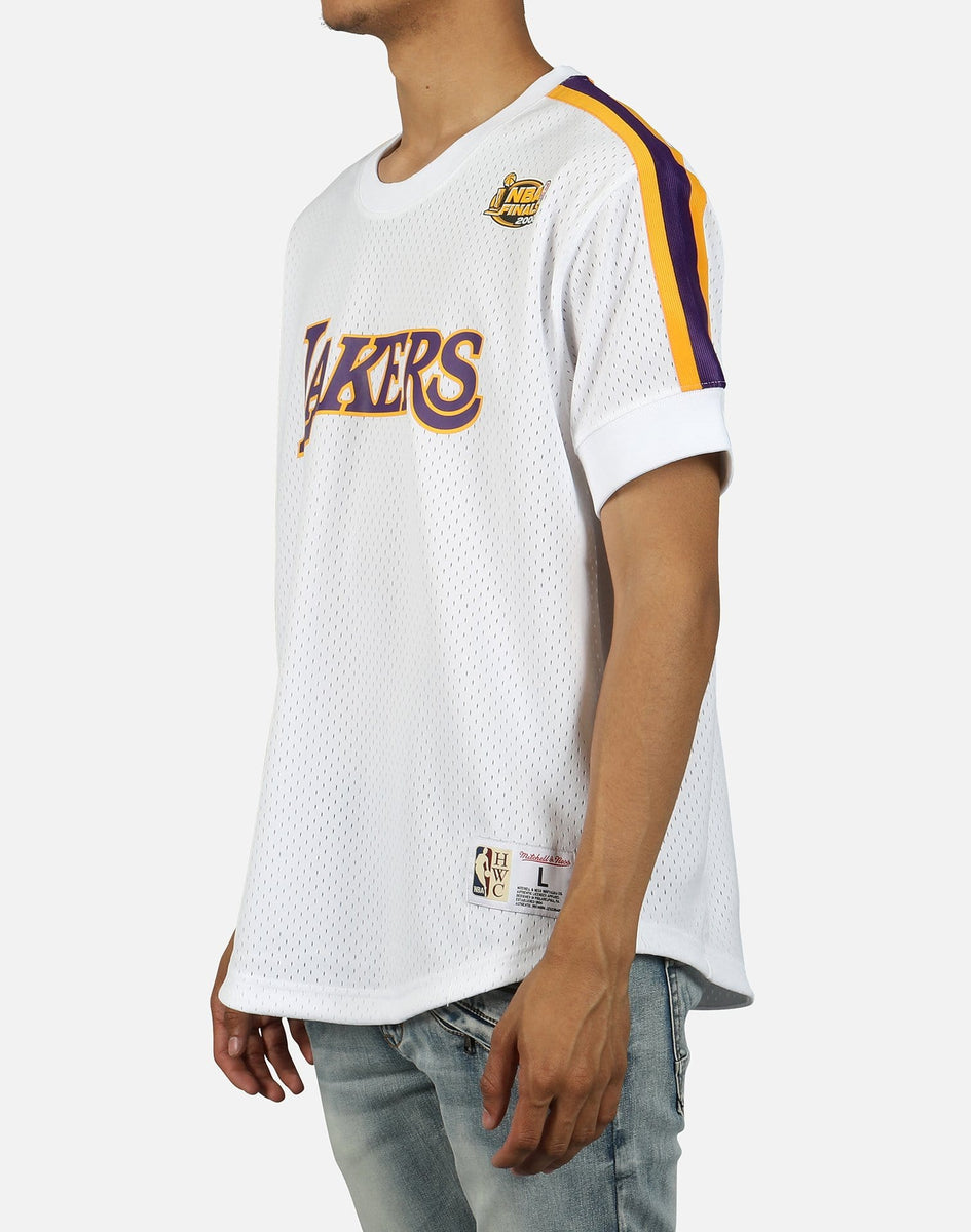 Los Angeles Lakers Black Mesh Crew Neck T-Shirt By Mitchell & Ness