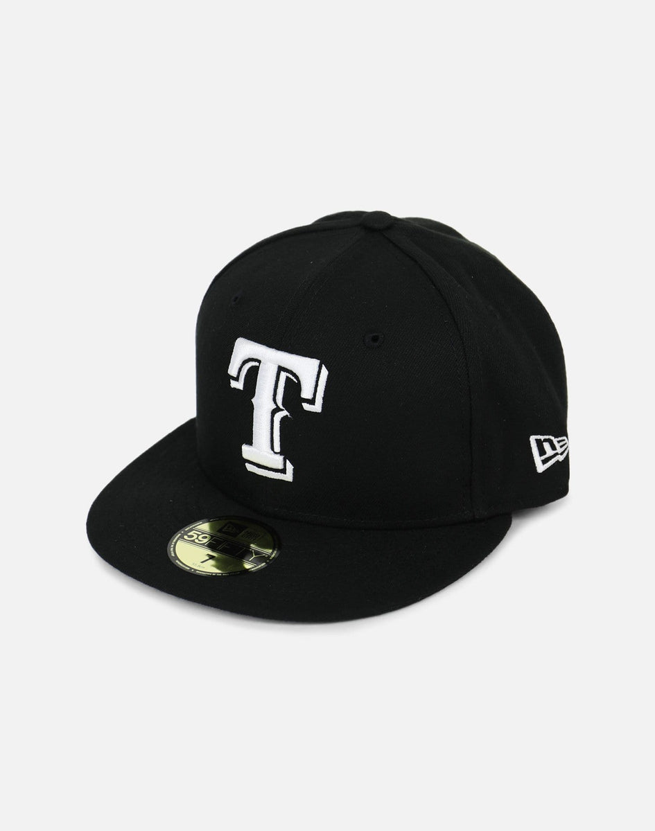 NEW ERA ANGRY TEXAN TEXAS RANGERS FITTED HAT (BLACK/SCARLET/REAL