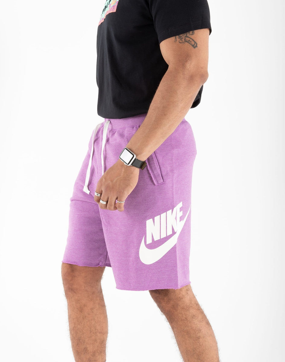 nike alumni shorts purple