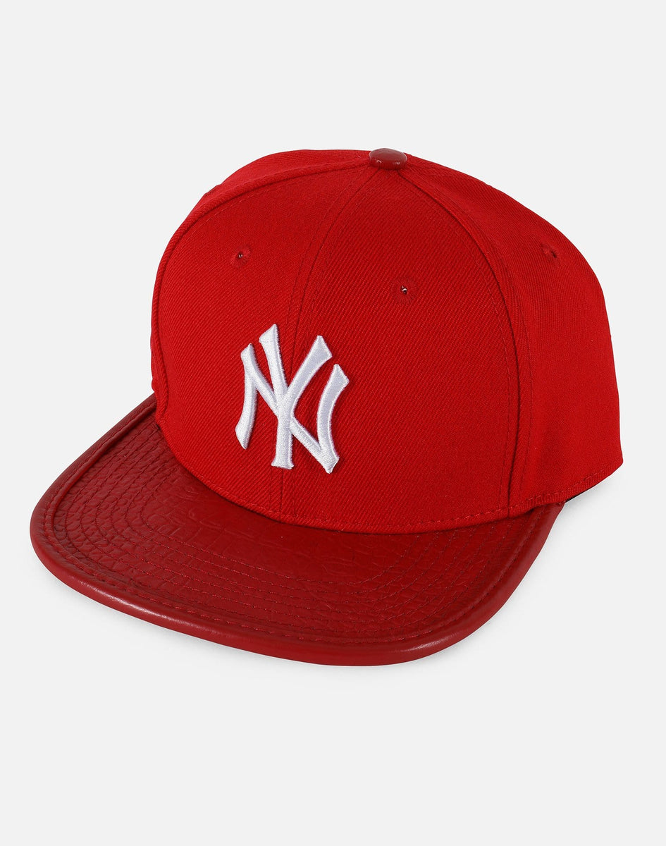 New York Yankees Hat Cap Strap Back Gray Plain Logo Base Ball Dad