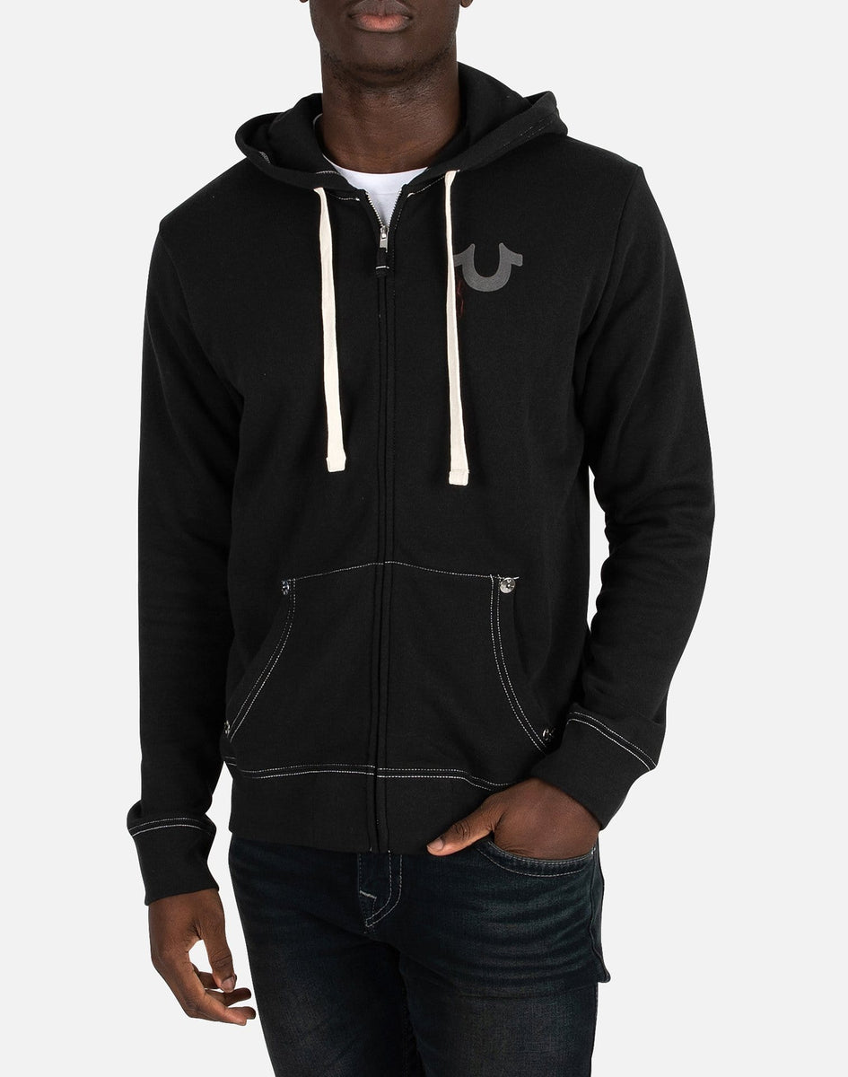 True Religion CLASSIC LOGO ZIP UP HOODIE DTLR