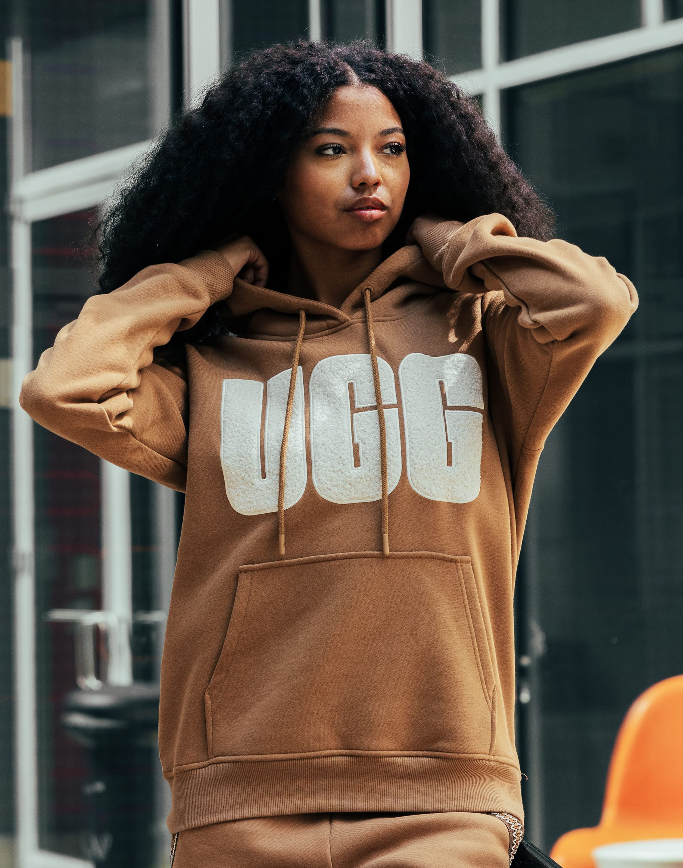 Logo hoodie women's best sale