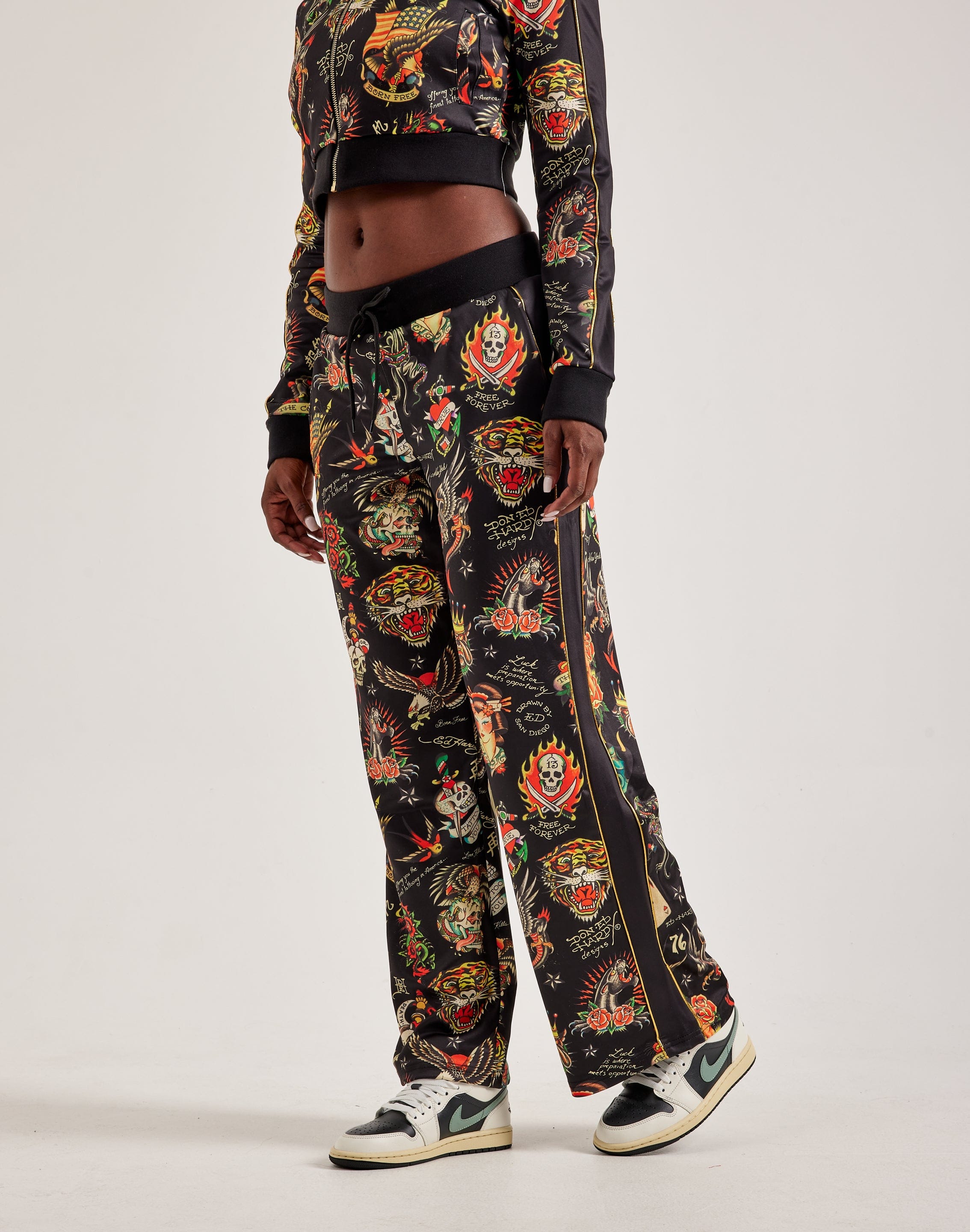 Ed Hardy Shrunken Flashboard Track Pants DTLR