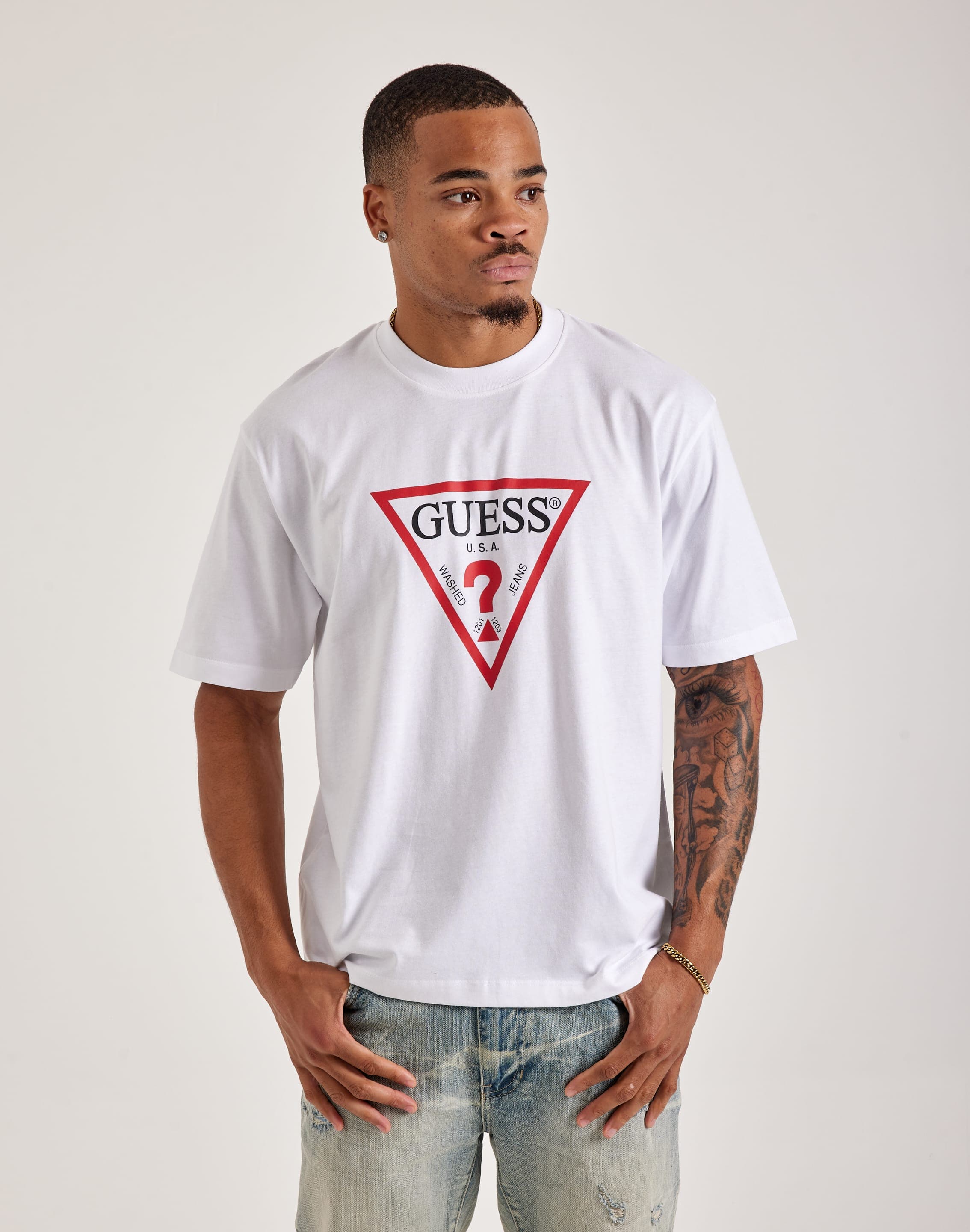 Mens guess tee hotsell