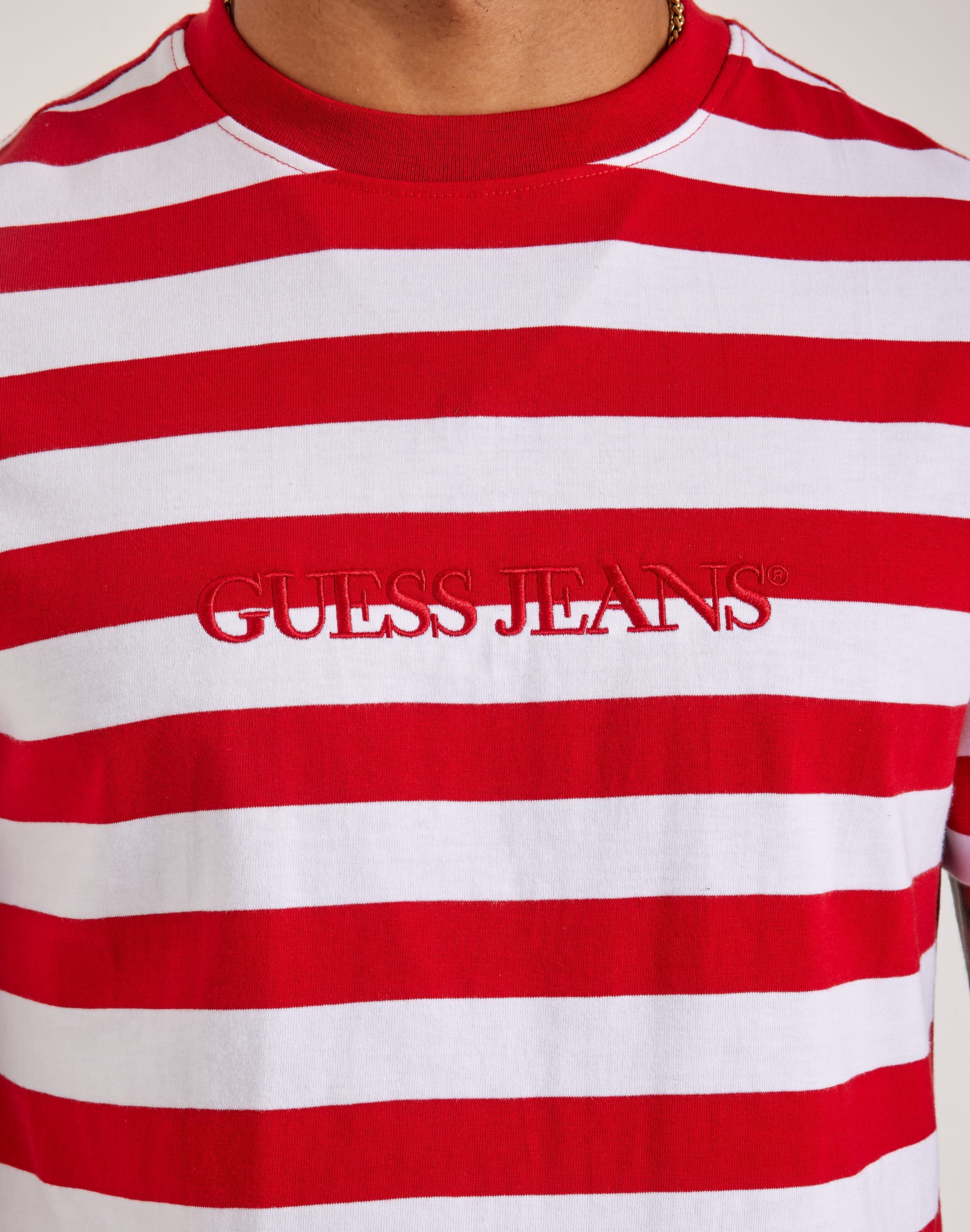 Guess Striped Logo Tee DTLR