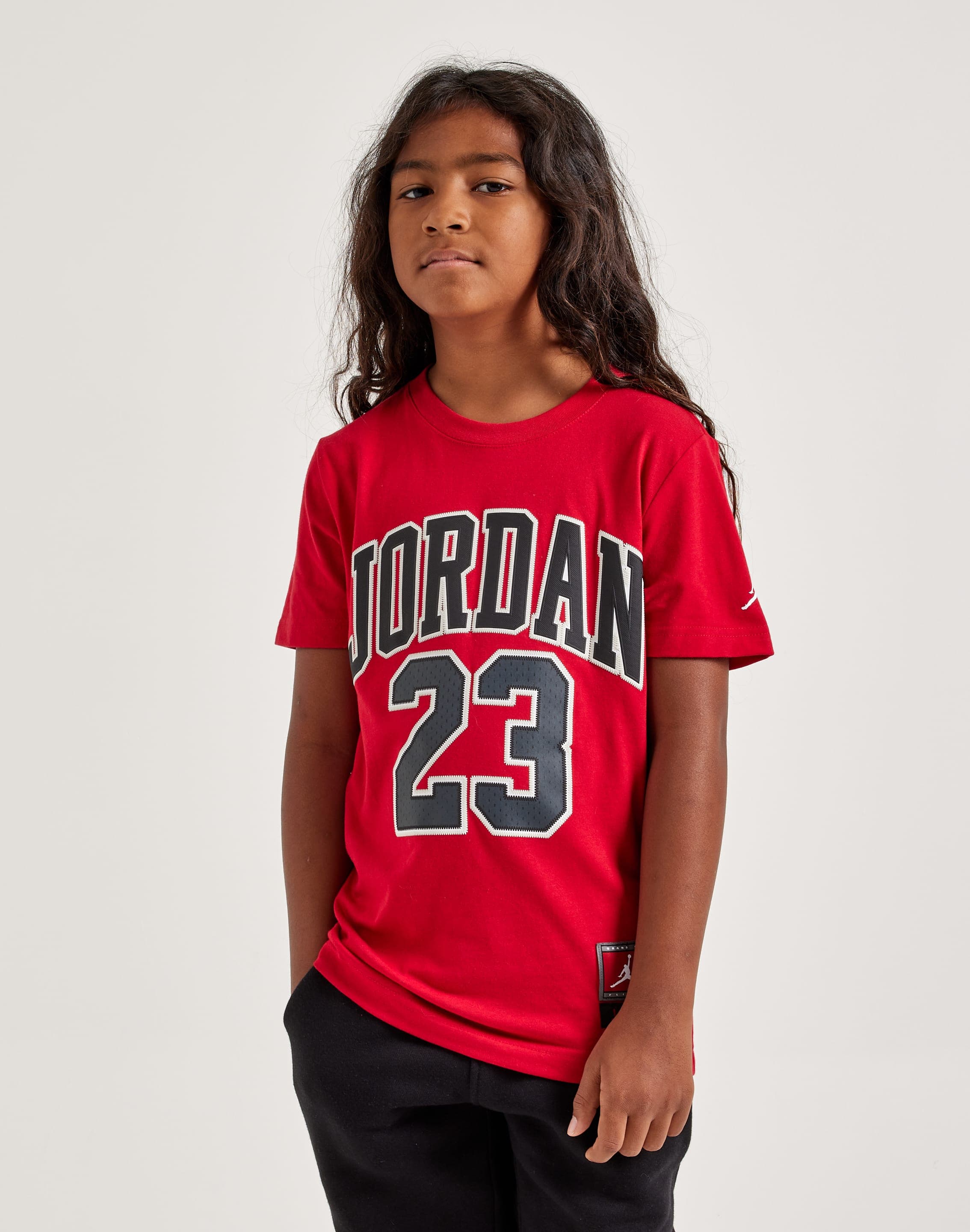 Jordan Big Boys Practice Flight T Shirt Gym Red Size Large