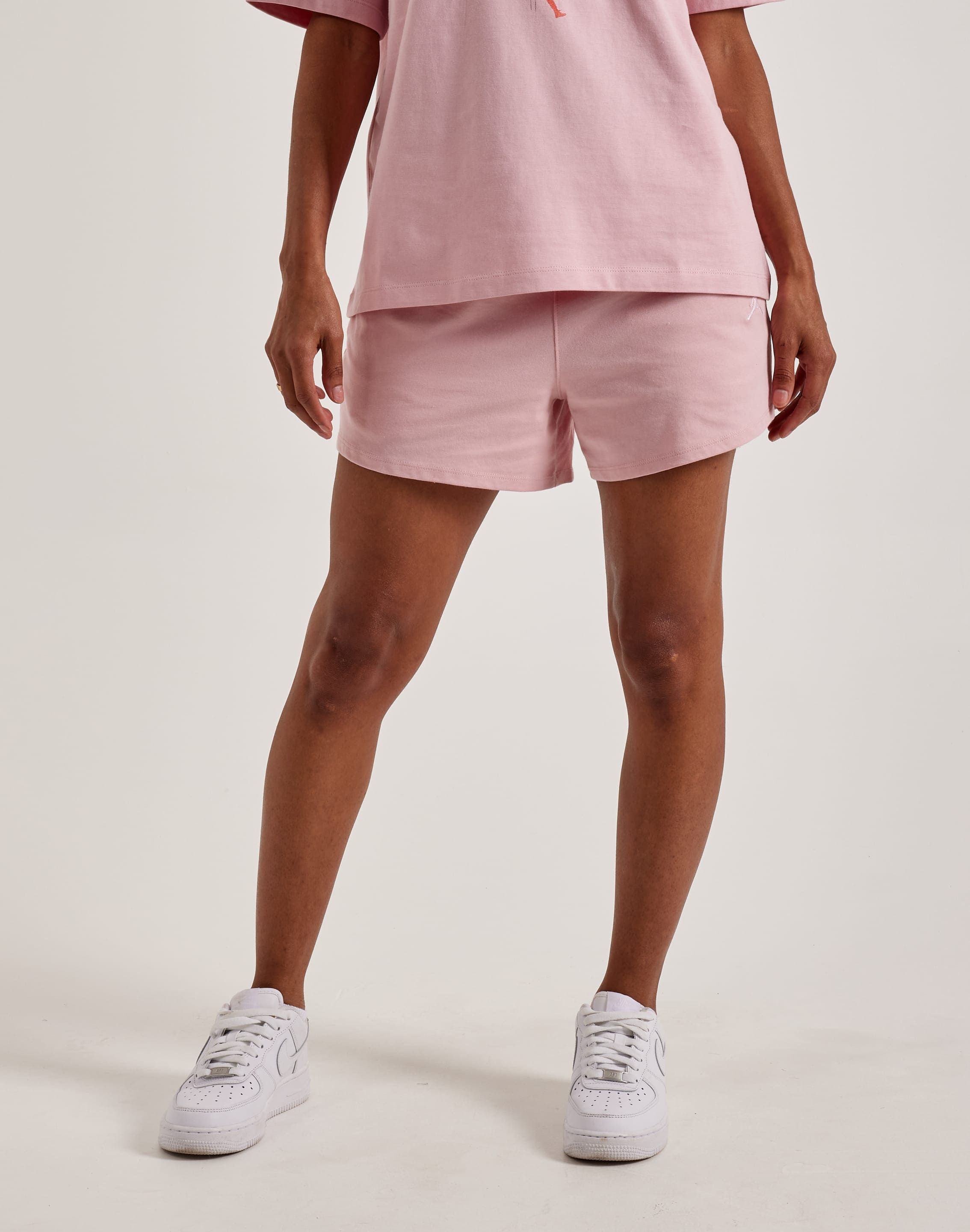 Jordan Women s Solid Knit Shorts in Pink Size S FN5795 607