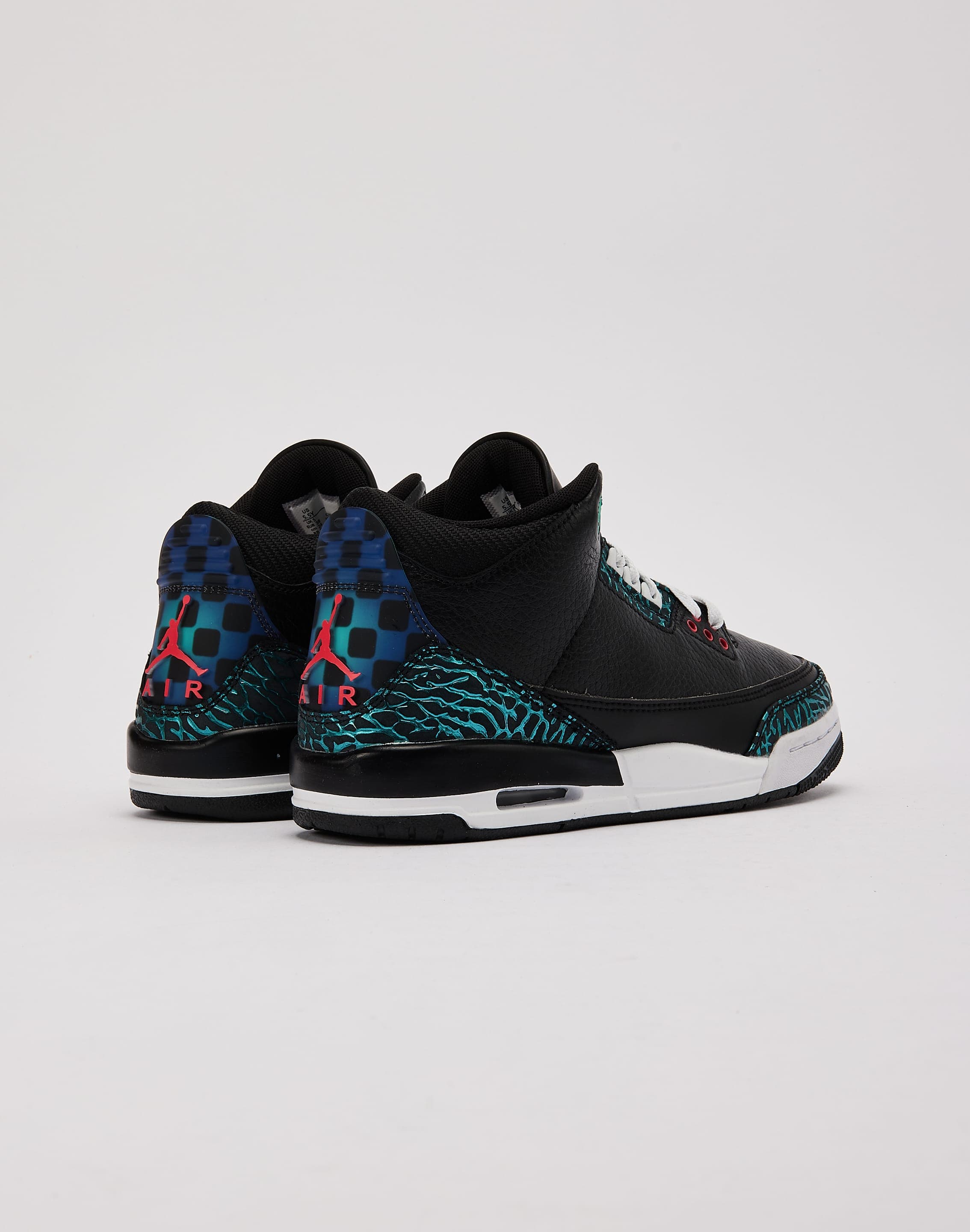 Jordan Air Jordan 3 Retro SE Black and Hyper Jade Grade School