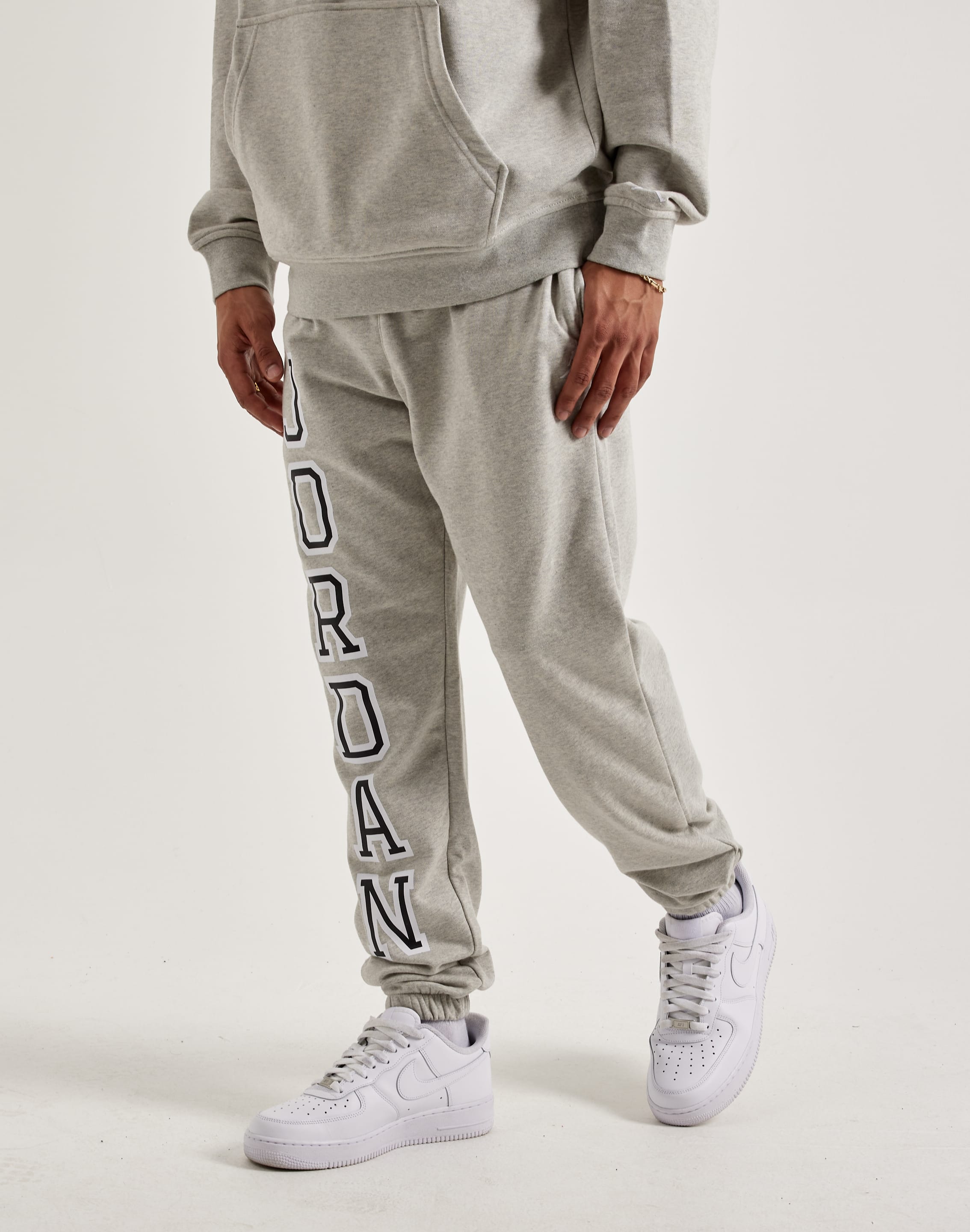 Jordan Sport Crossover Dri Fit Fleece Pant Heather Grey White L