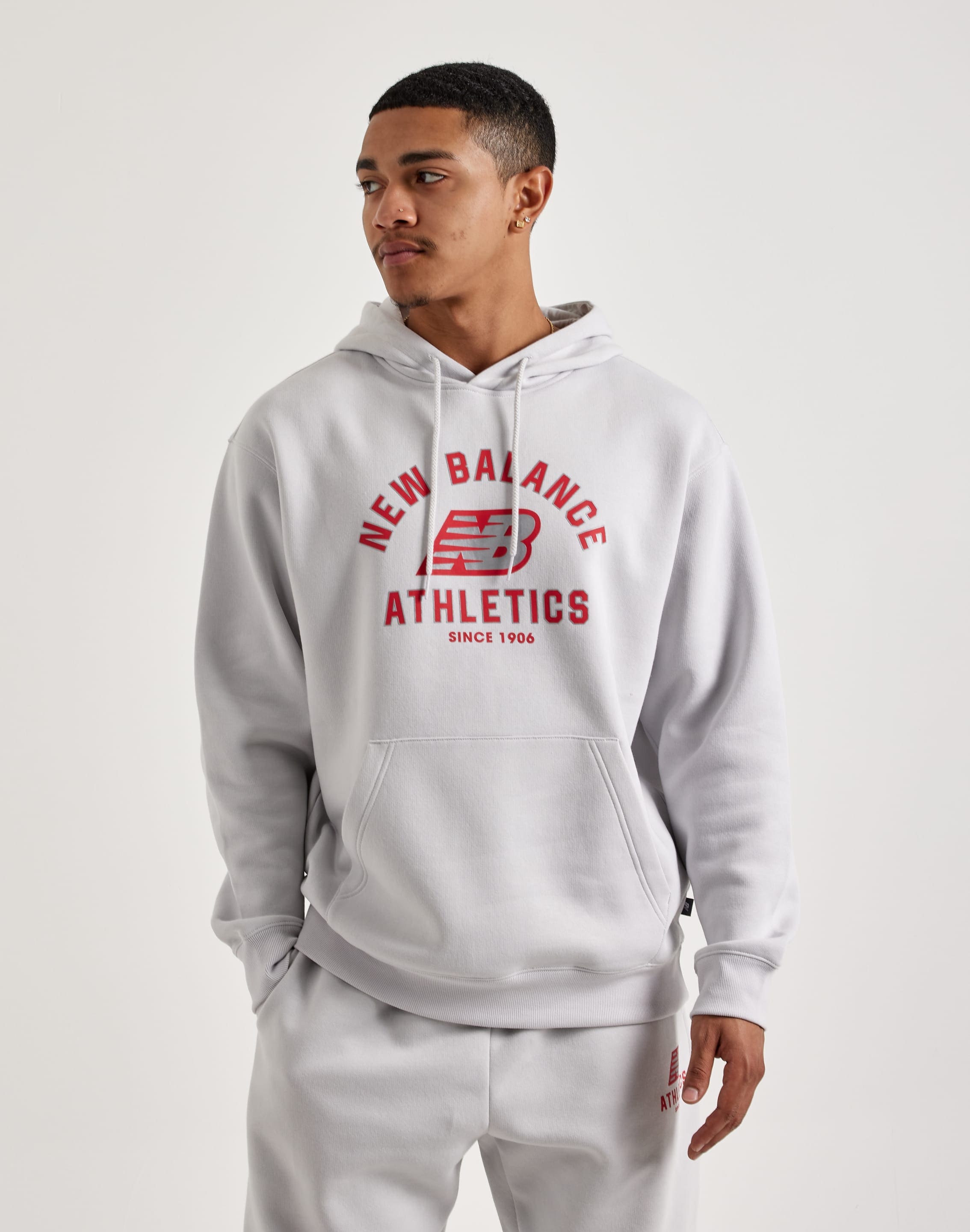 New Balance Men New Balance Tinsel Hoodie Grey Xlg