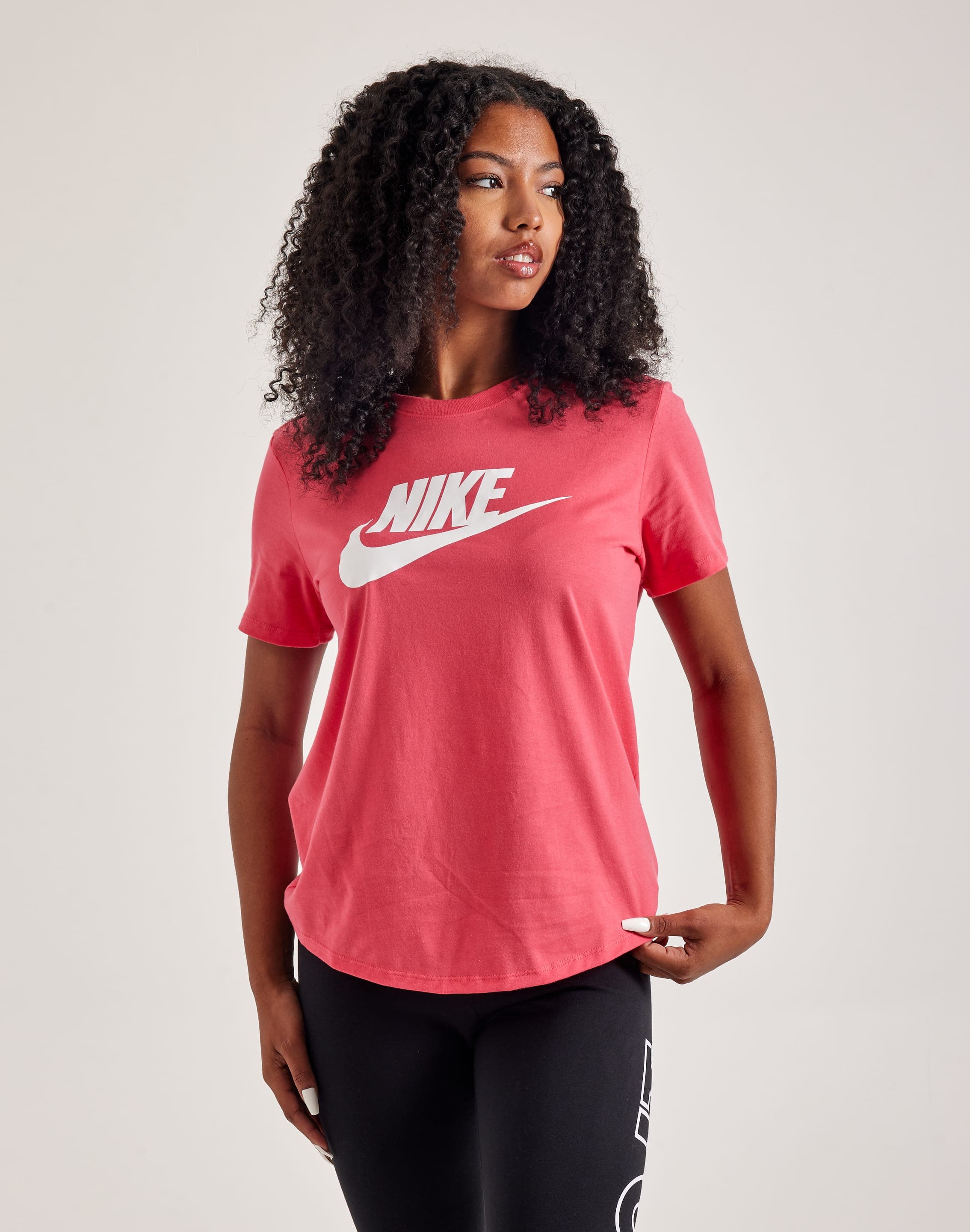 Bright pink nike top best sale