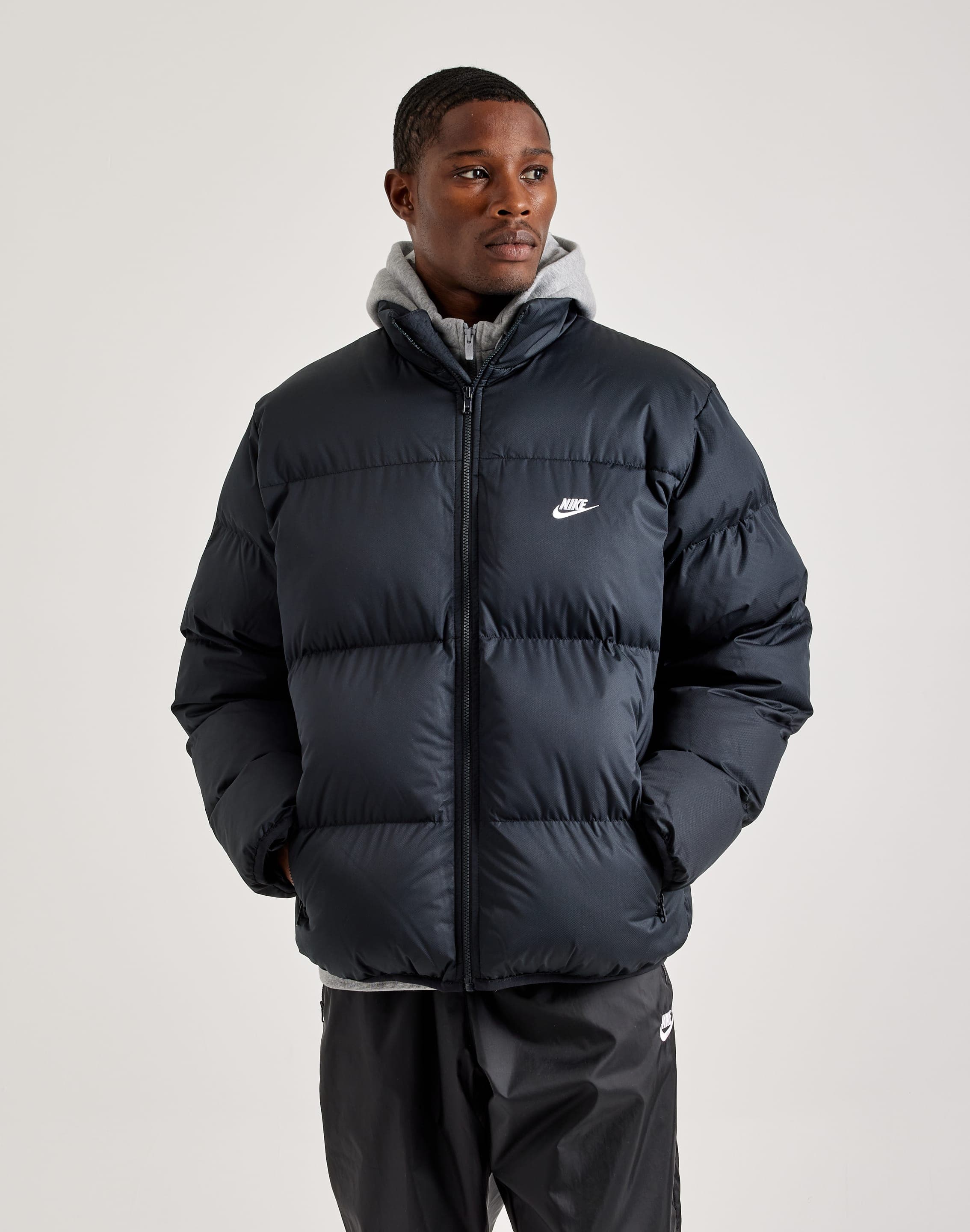 Black nike puffer coat sale