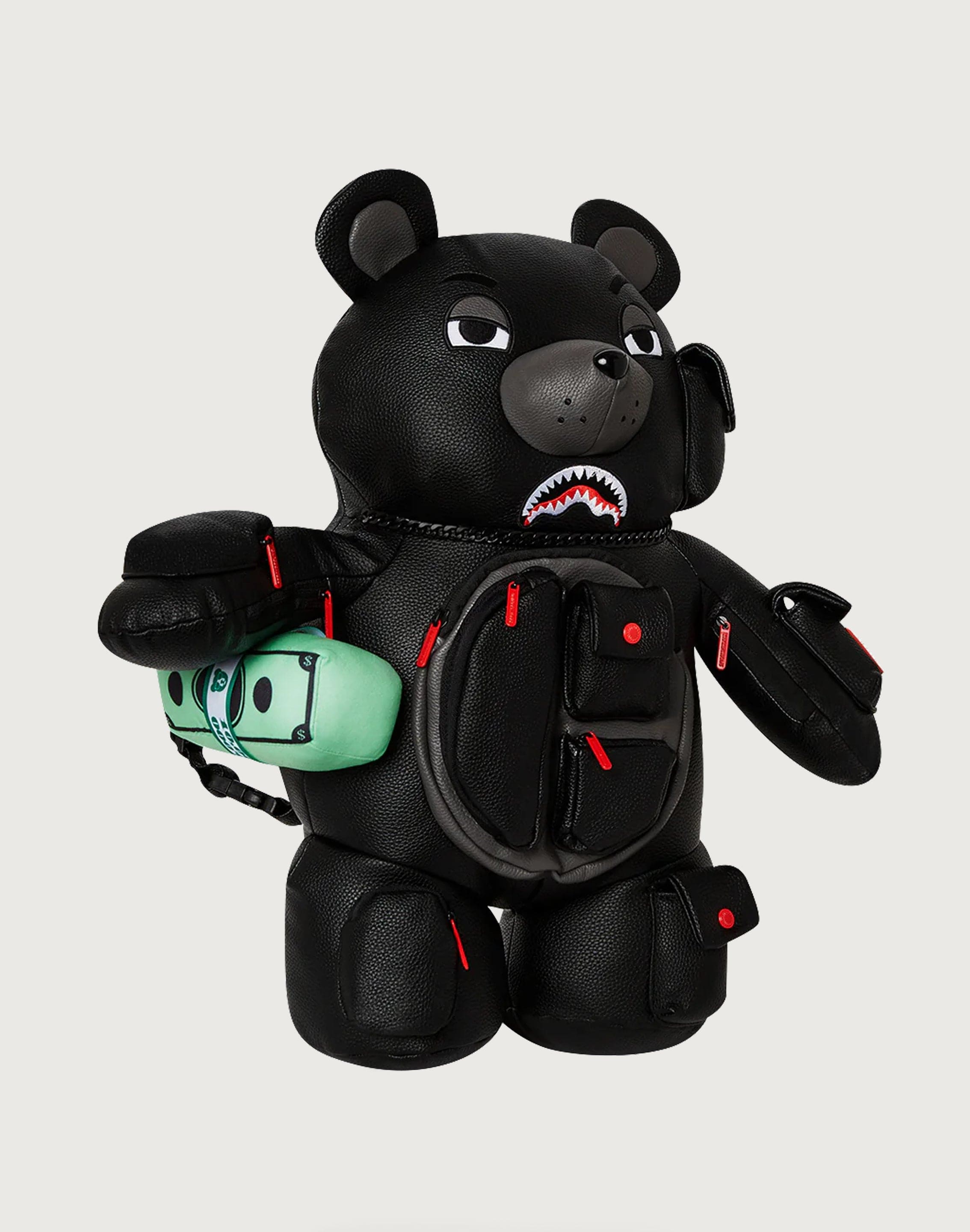 Leather teddy bear backpack sale