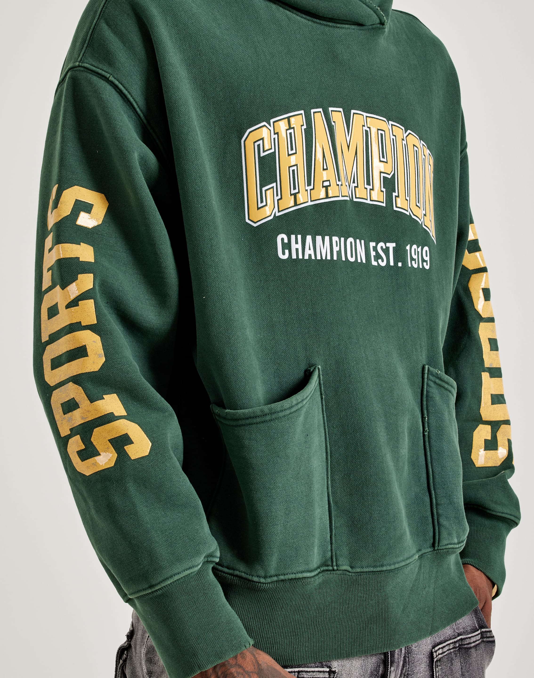 Champion sweater olive green x trail hotsell