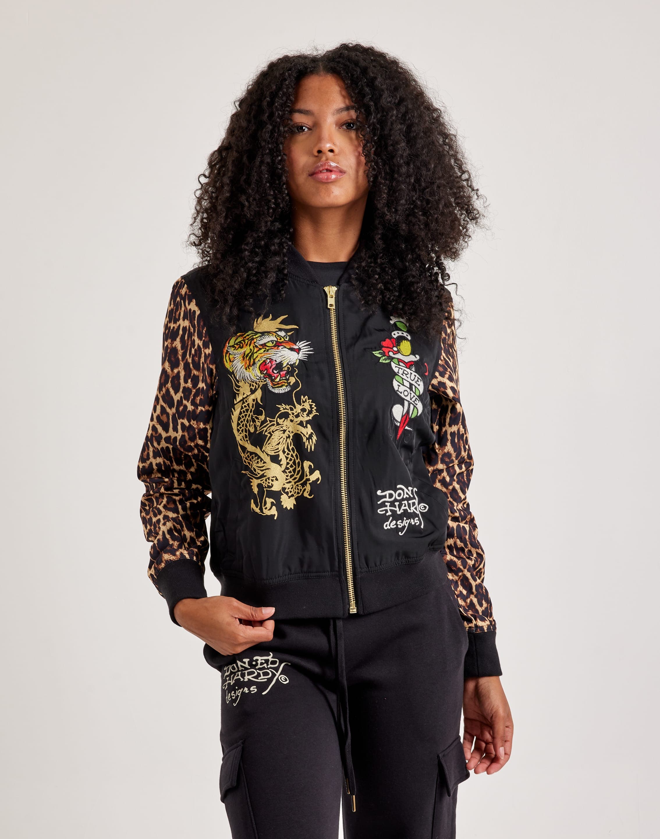 Ed Hardy Leopard Varsity Jacket DTLR