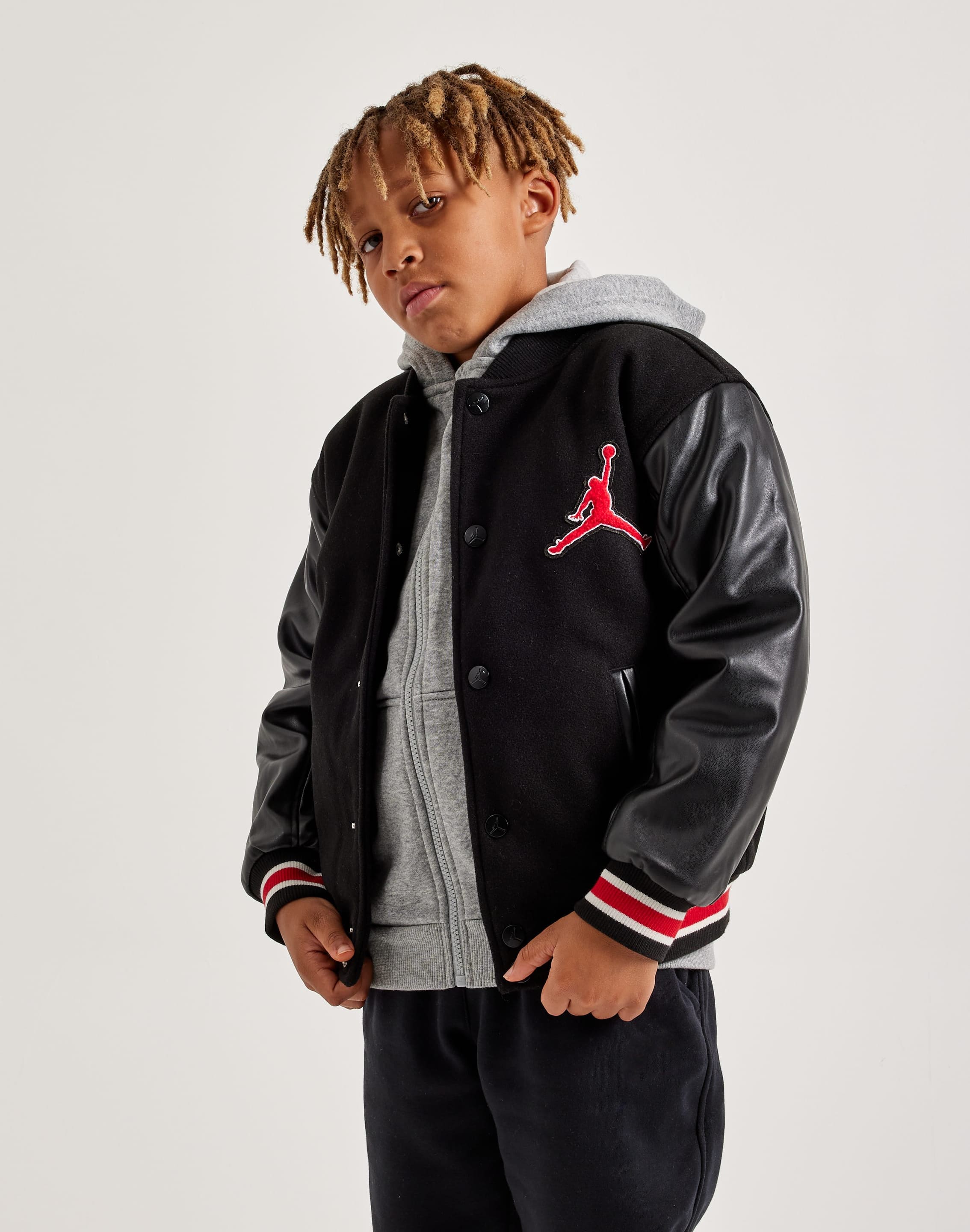 Jordan varsity jacket red and black on sale