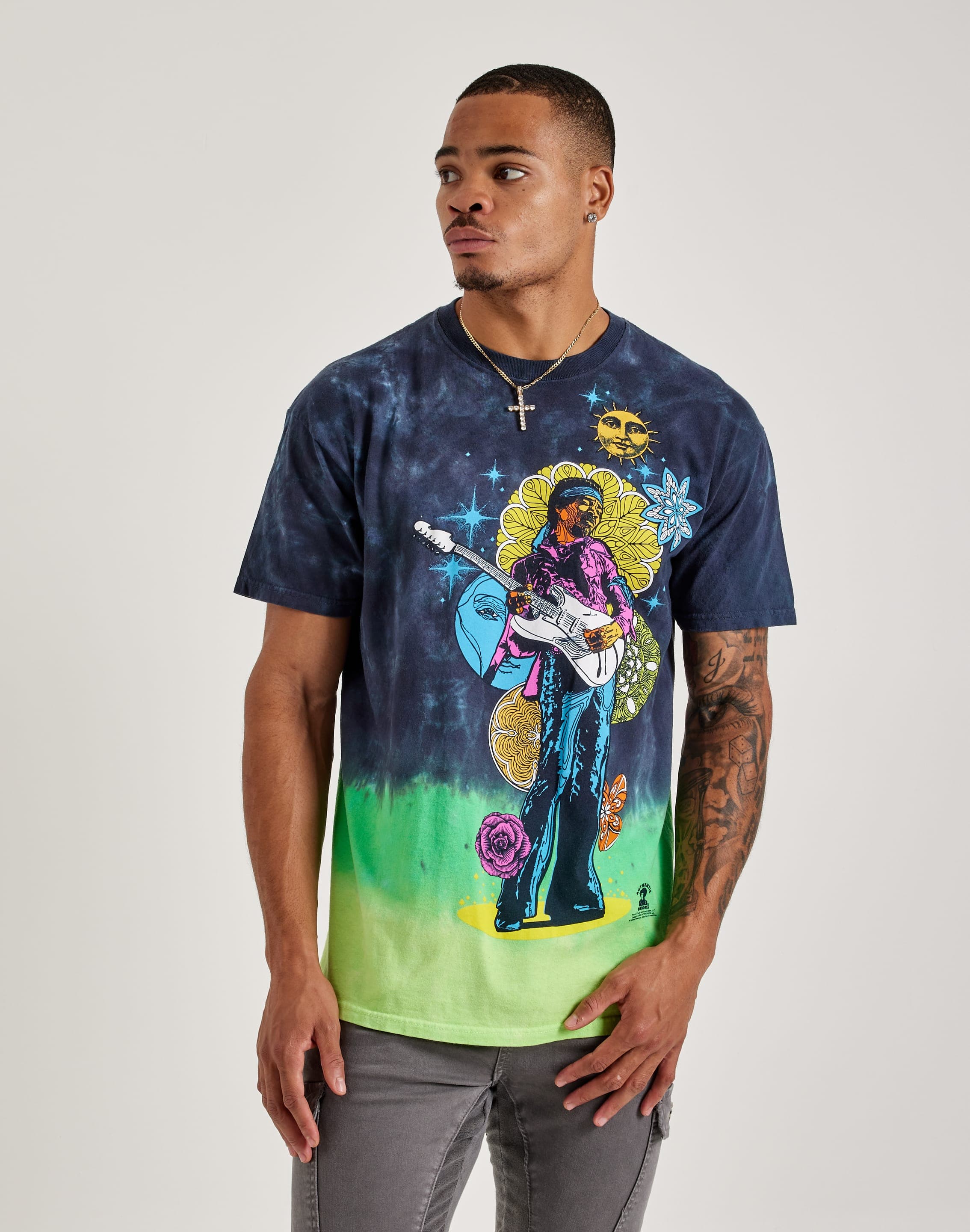 Liquid Blue Jimi Hendrix Tie-Dye Tee