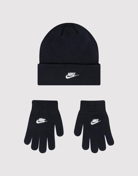 Nike Sportswear POM BEANIE GLOVE SET - Gants - black/noir 