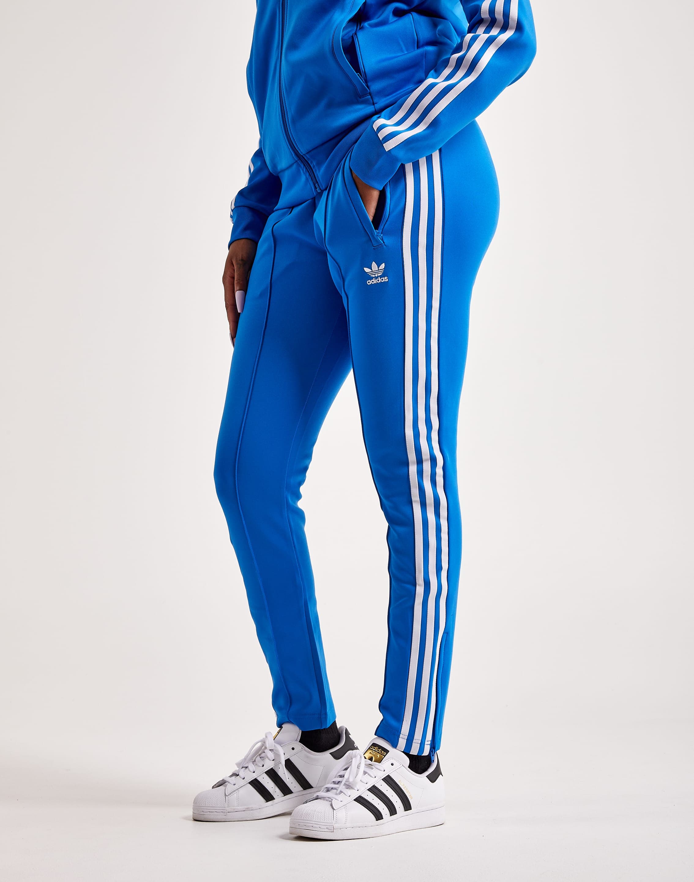 adidas Originals OPEN PANT - Tracksuit bottoms - lucid blue/blue -  Zalando.co.uk