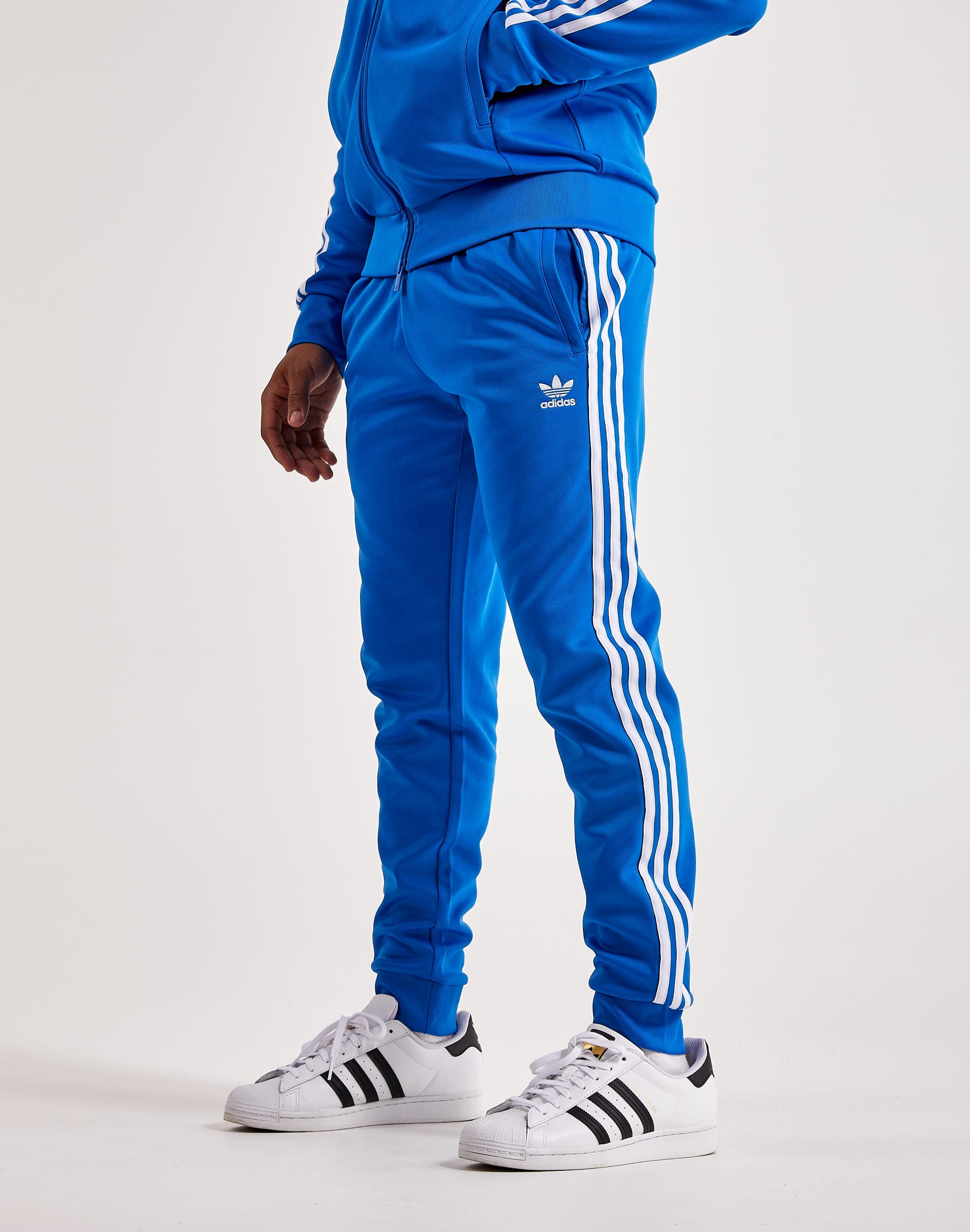 adidas Faux Leather SST Track Pants - Blue | adidas Canada