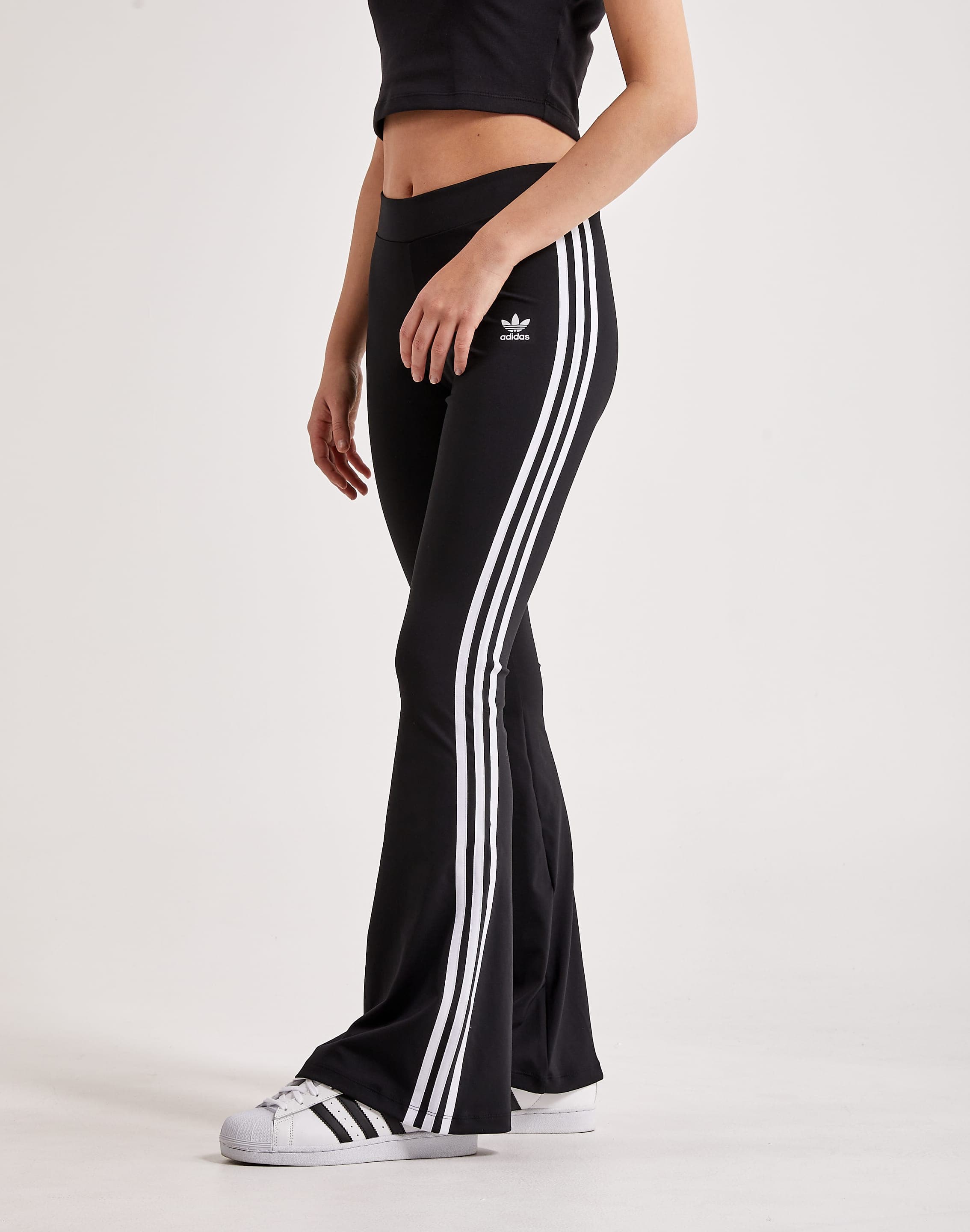 adidas Girls' 3-Stripe Flare Pants