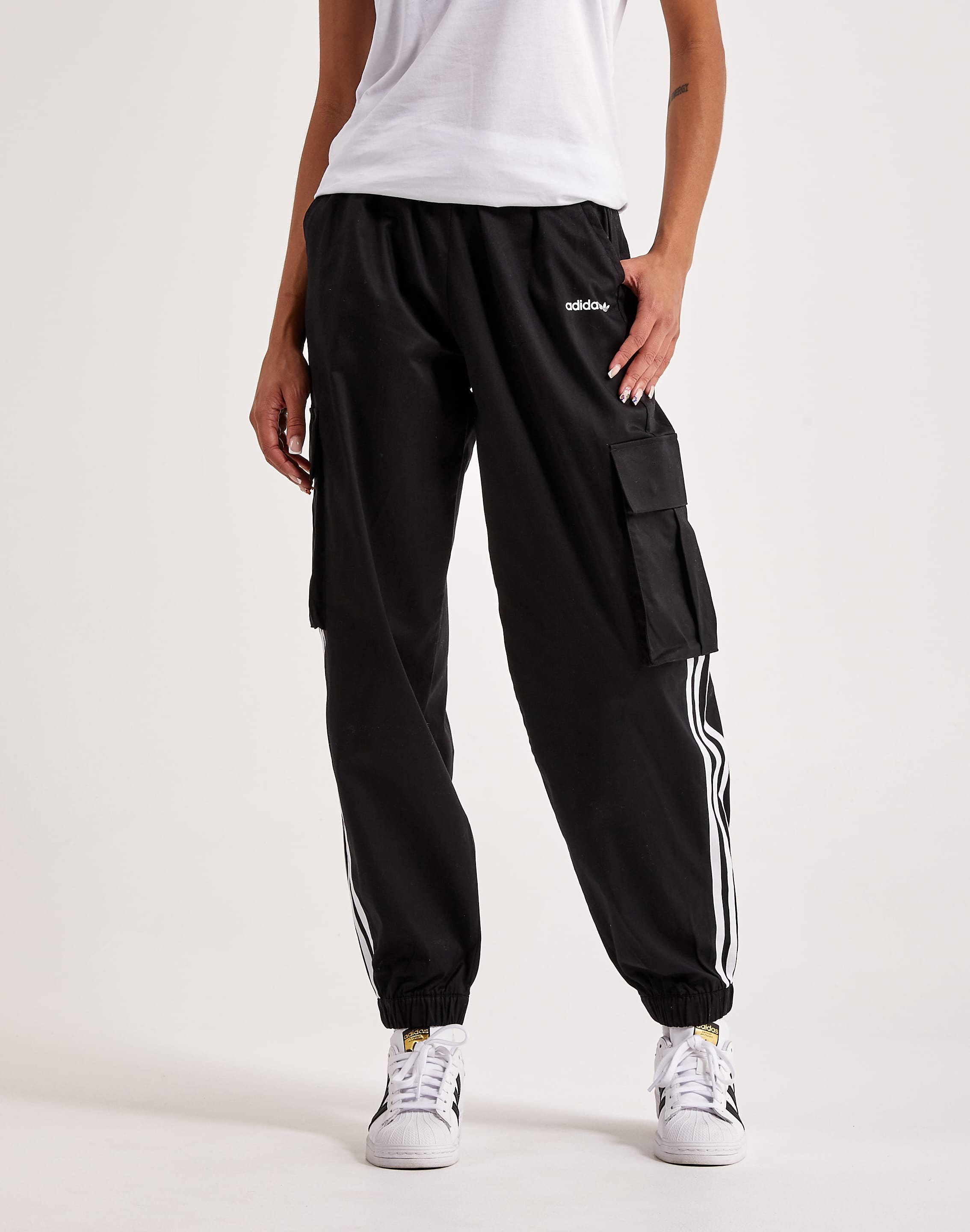 adidas Women's Sportswear Cargo Pants Silver Dawn / Black