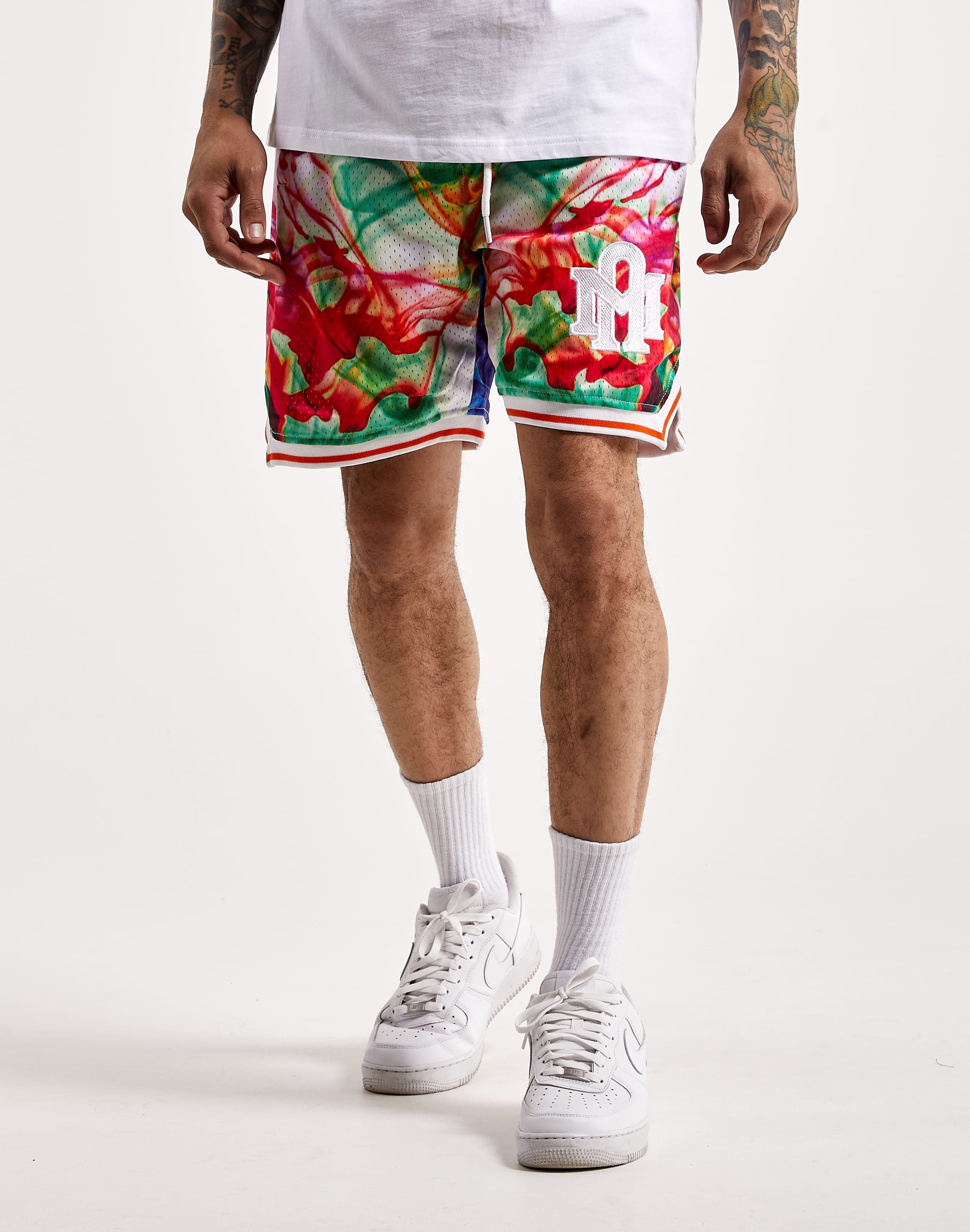 Almighty Nyc Paint Splat Mesh Shorts