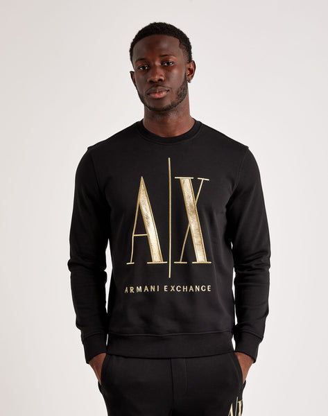 Armani Exchange Men's 2-Pack Logo Crewneck T-Shirt Black Size S  8054524523417