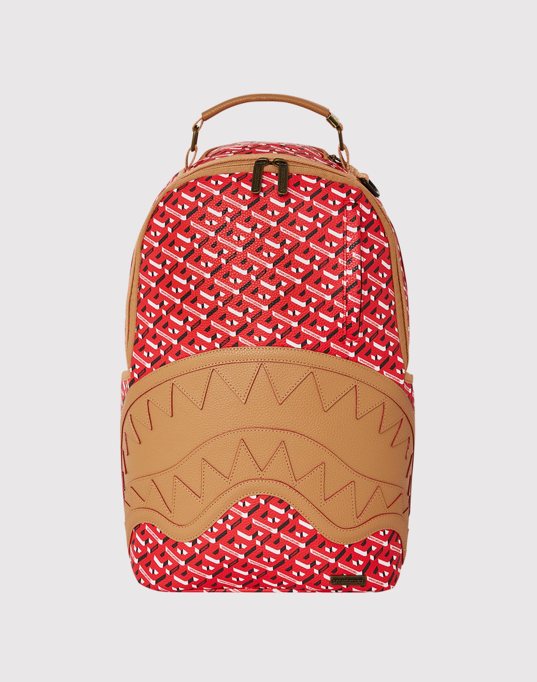 red sprayground backpack