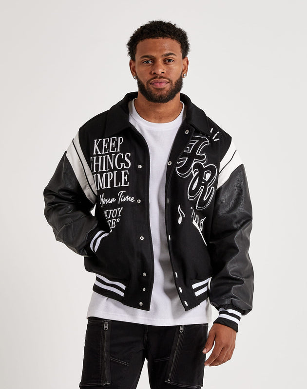 First Row Keep Things Simple Varsity Jacket – DTLR