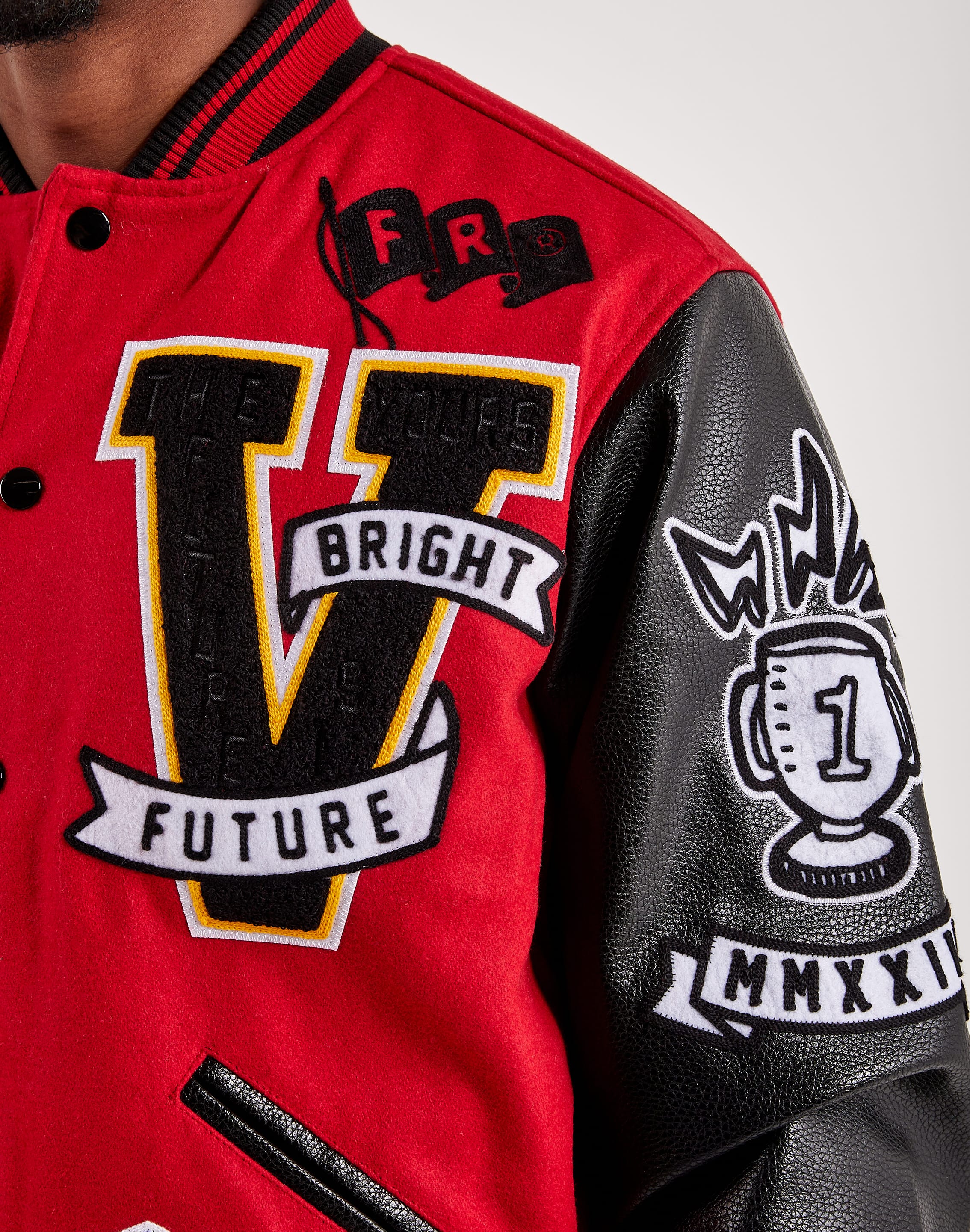 First Row Men First Row The Best Never Rest Varsity Jacket Red SM