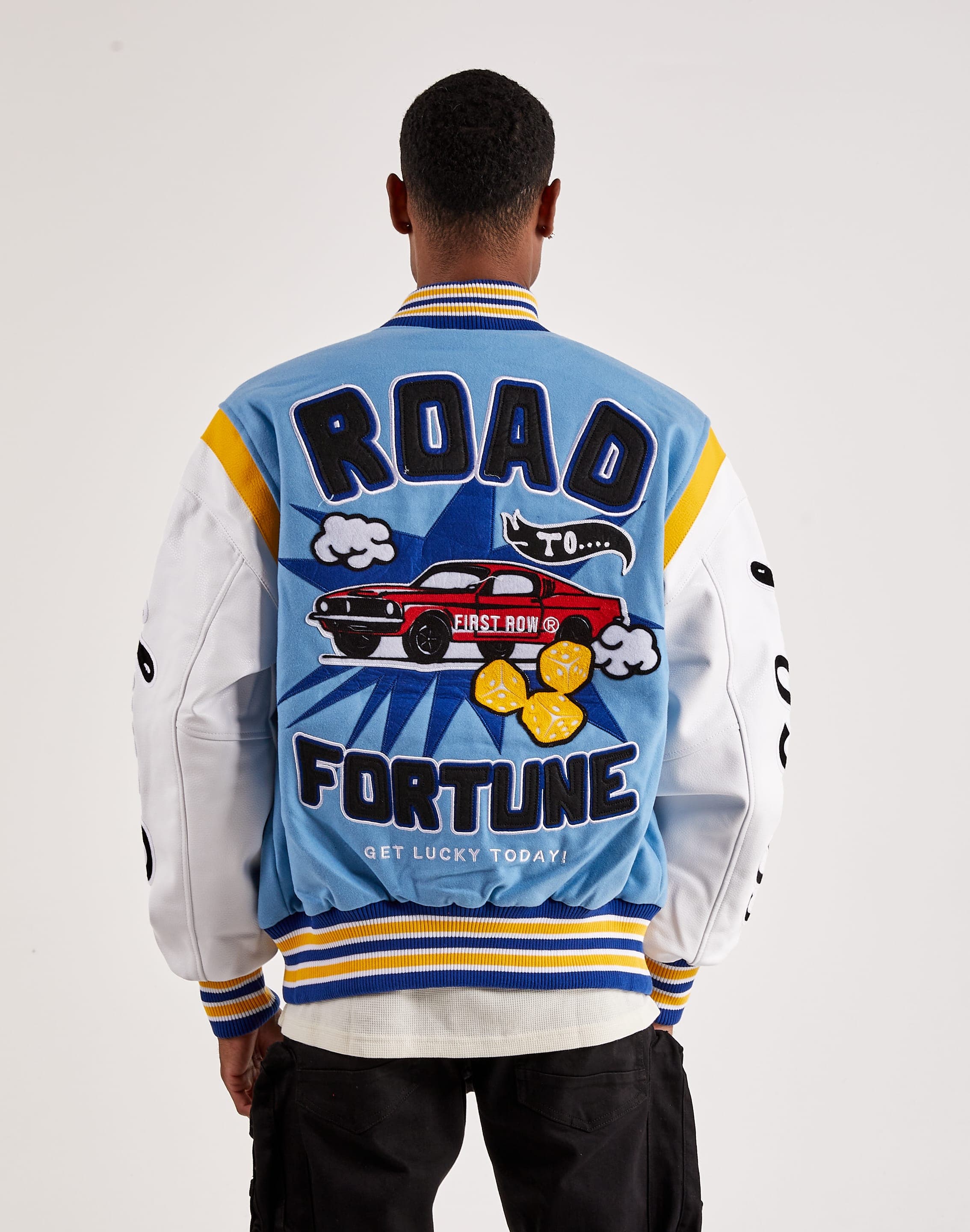 First Row The Future Is Ours Varsity Jacket - Blue