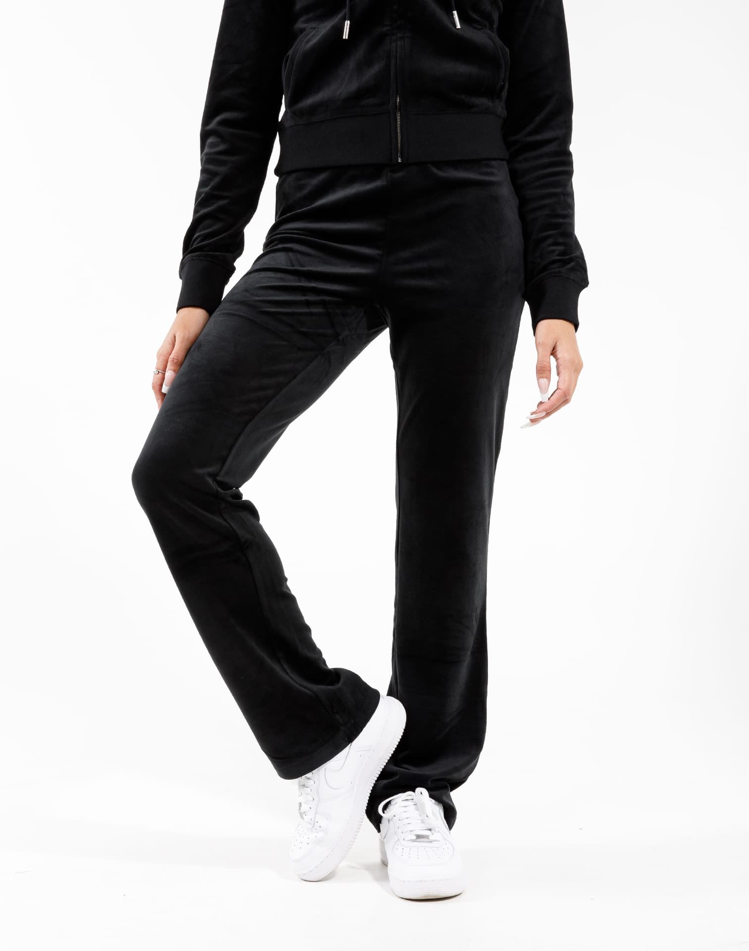 Juicy Couture Rodeo Drive Velour High Rise Track Pants Leggings