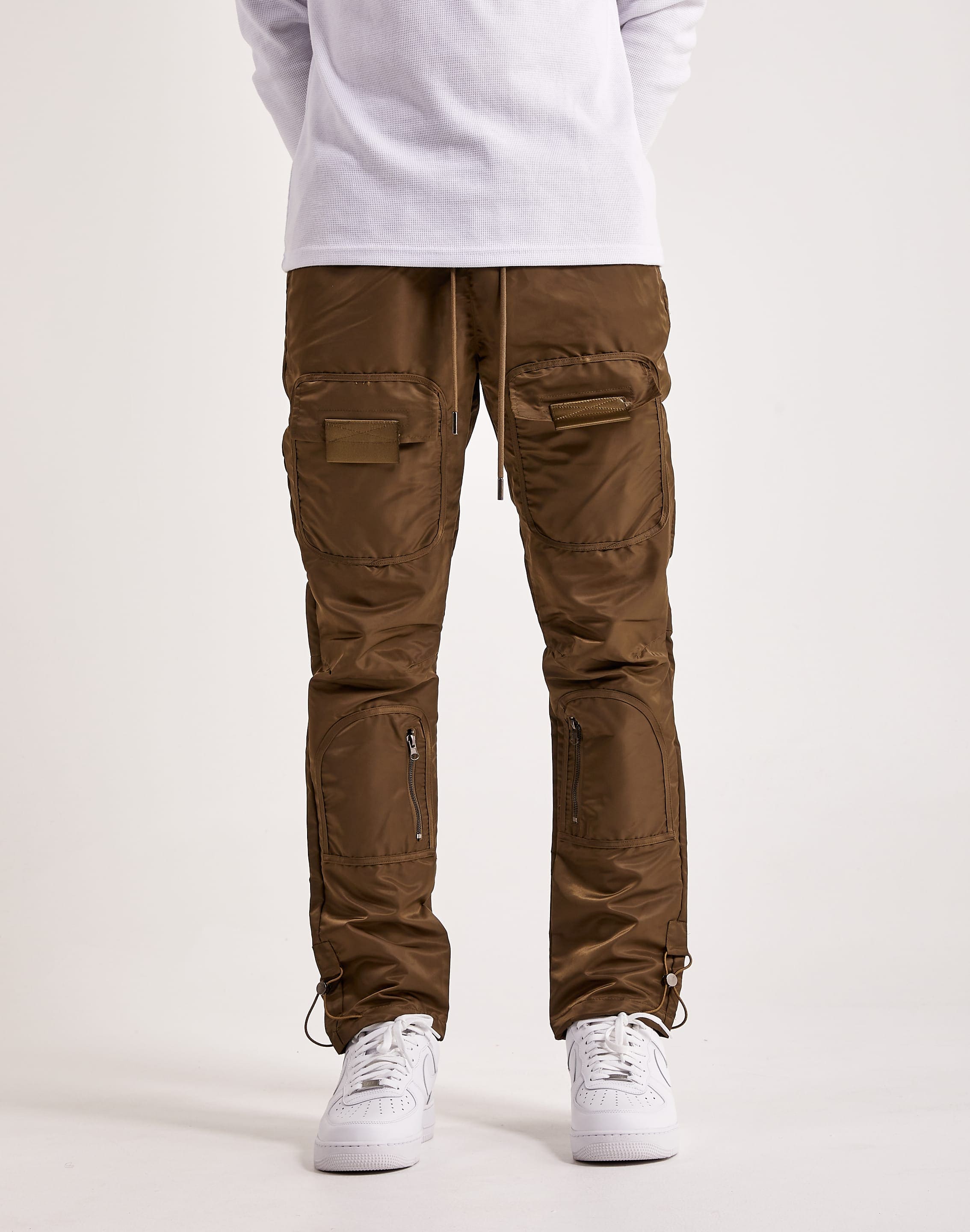 01.ALGO Men's Straight Leg Slate Grey Nylon Cargo Pants Size 38 x 32 | eBay