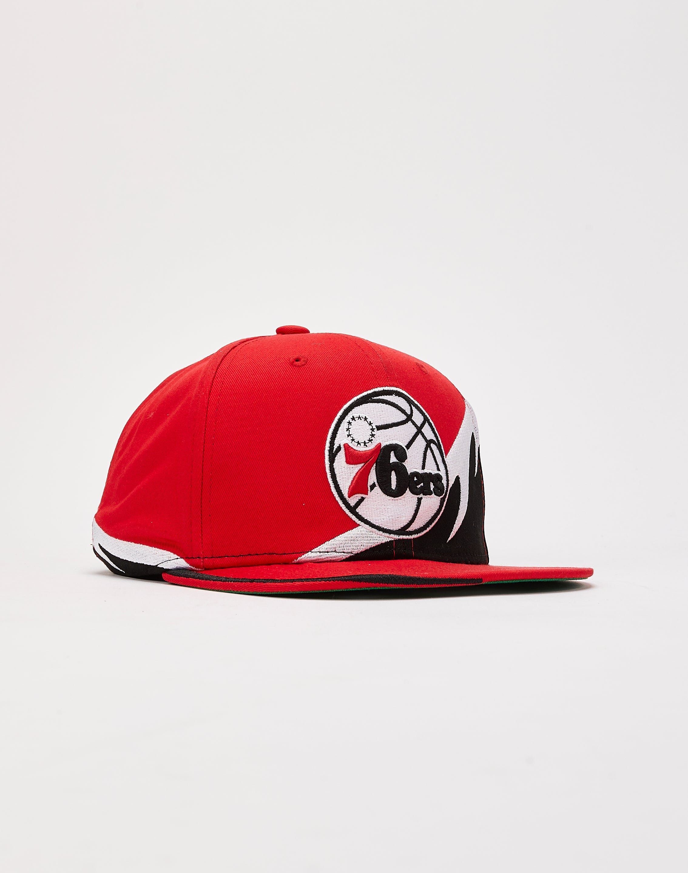 Youth Red F4447330 Philadelphia 76ers Mitchell & Ness Retro Stacked Snapback  Hat