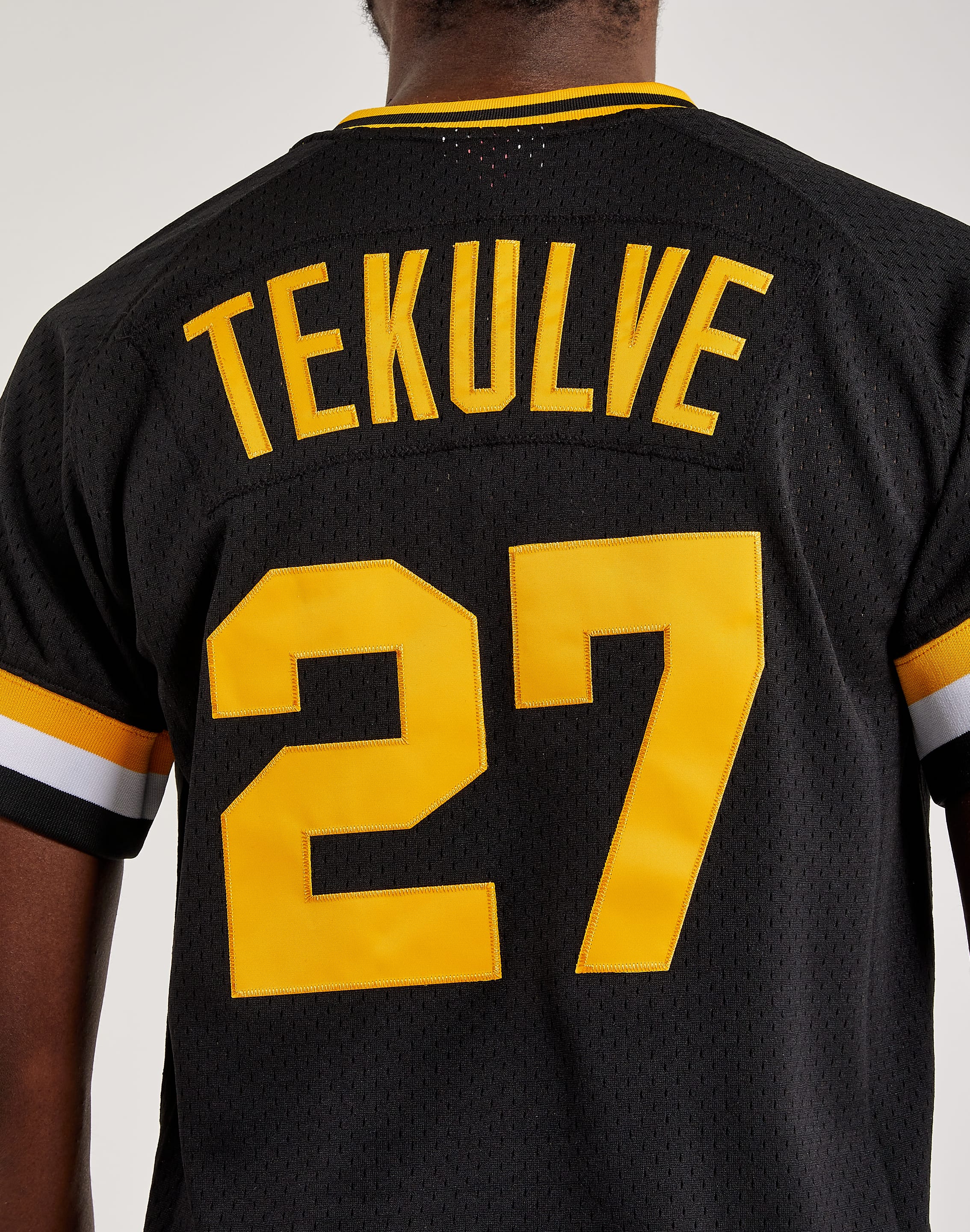 27 KENT TEKULVE Pittsburgh Pirates MLB Pitcher Black Throwback Jersey