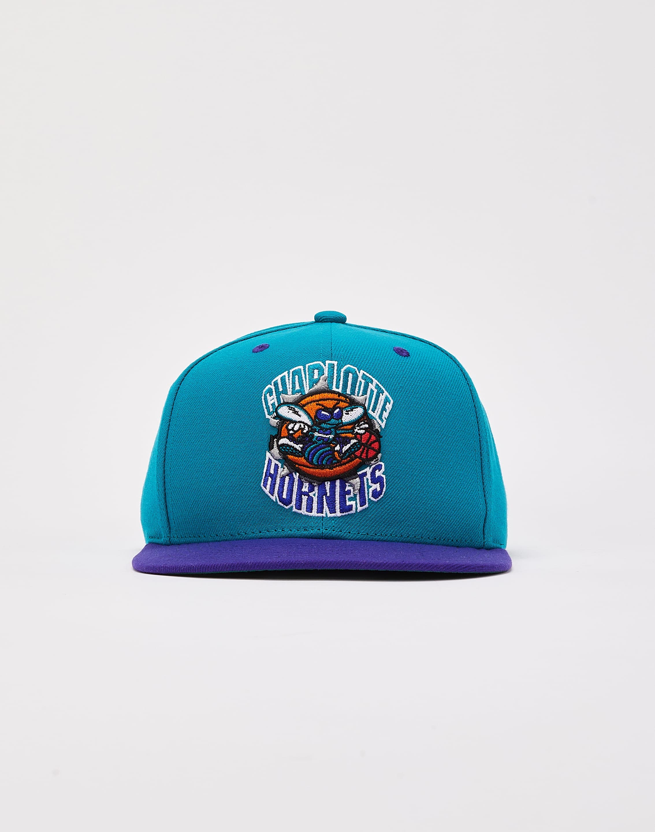 Men's Charlotte Hornets Mitchell & Ness Purple Paint By Numbers Snapback Hat