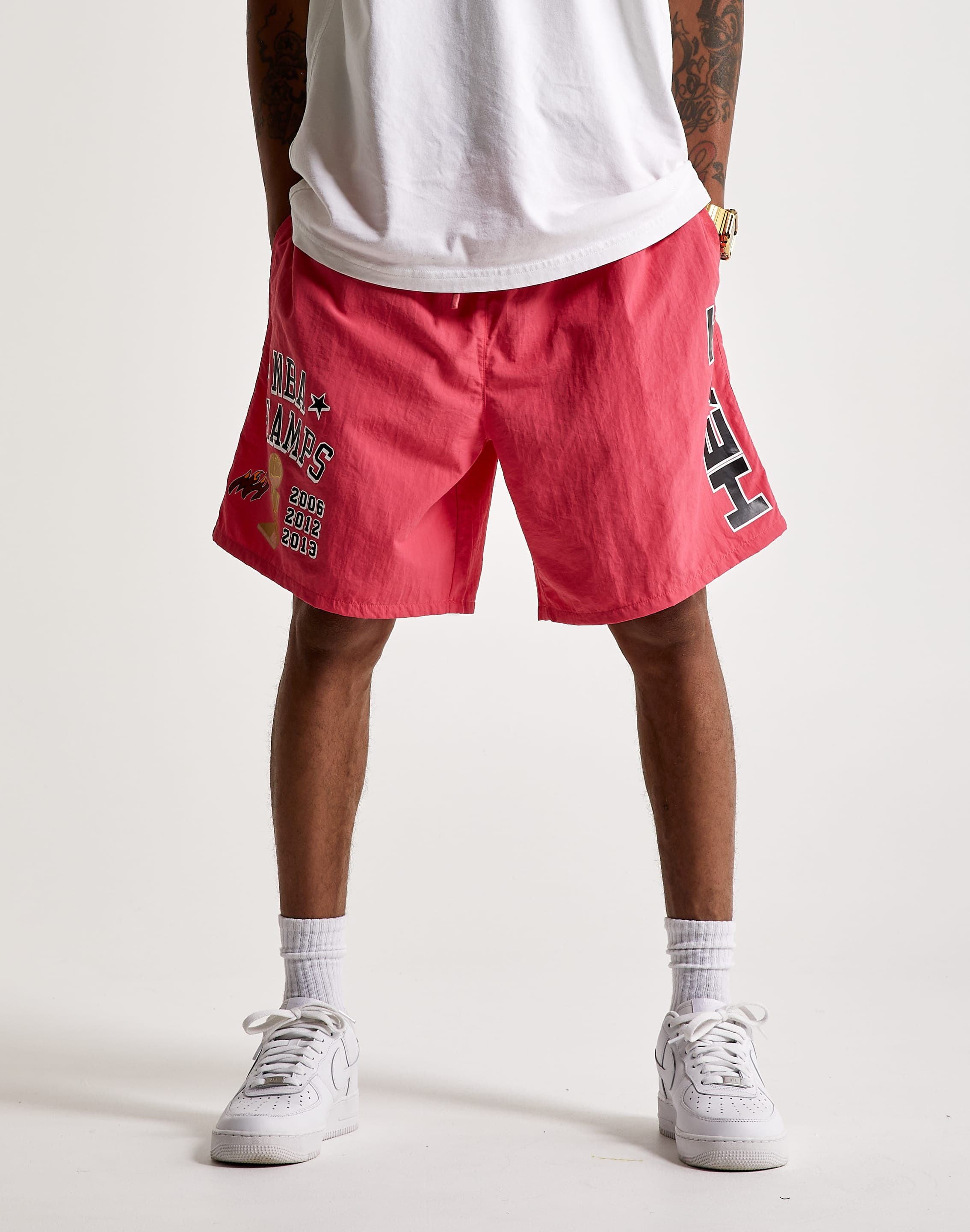 Miami Heat Pink Throwback Shorts in 2023  Miami heat, Fitness wear  outfits, Vintage shorts